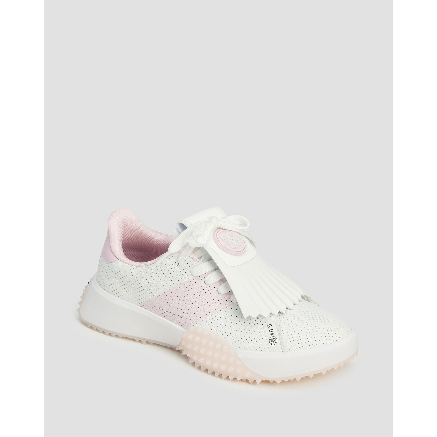 Buty Golfowe Damskie G/fore G.112 Perforated Kiltie Biało-różowe