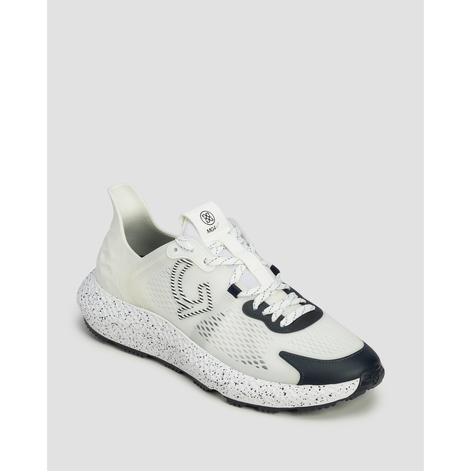 Buty Golfowe Męskie G/fore Mg4x2 Knit Golf Cross Trainer Biało-granatowe