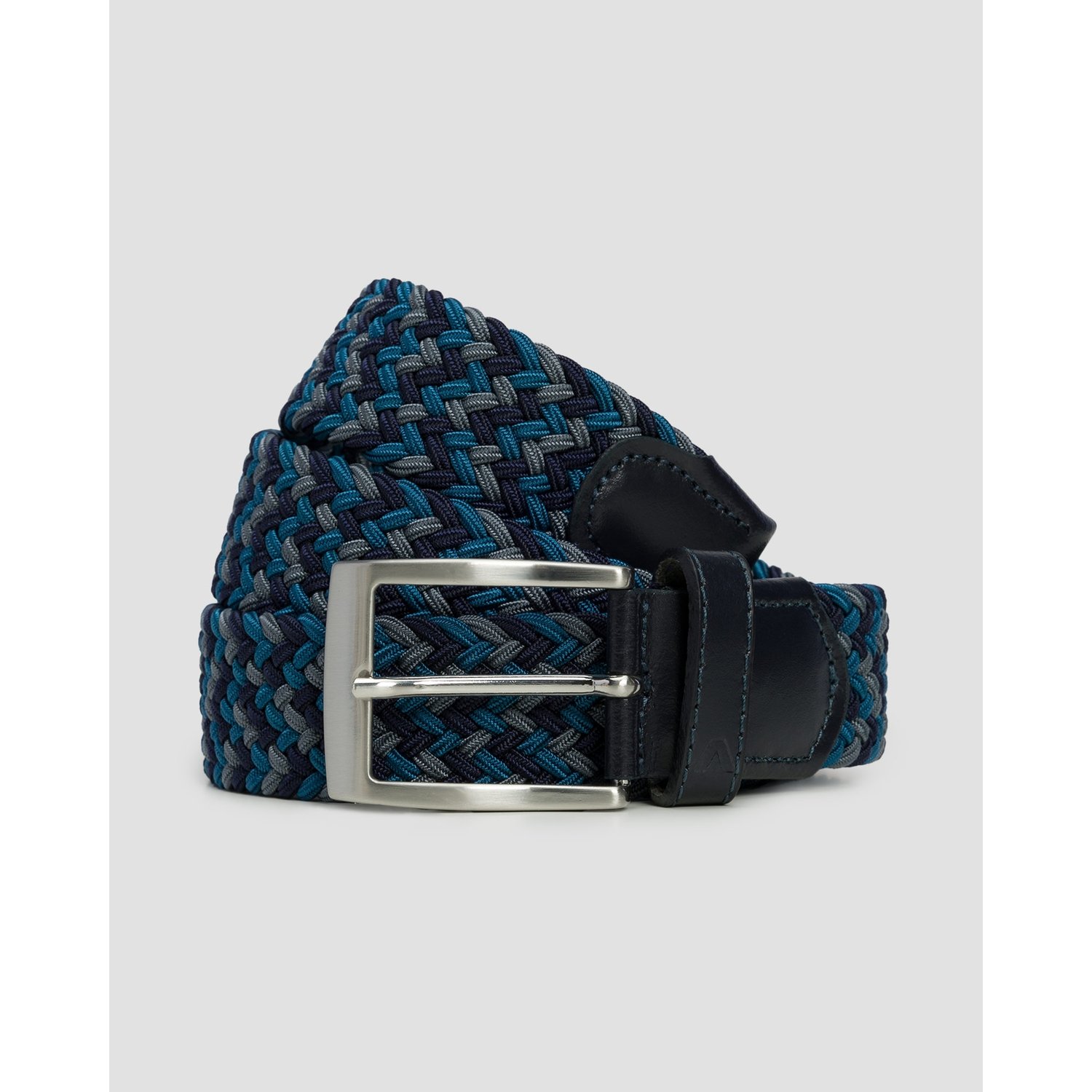 Granatowy Pasek Męski Alberto Gurtel Braided