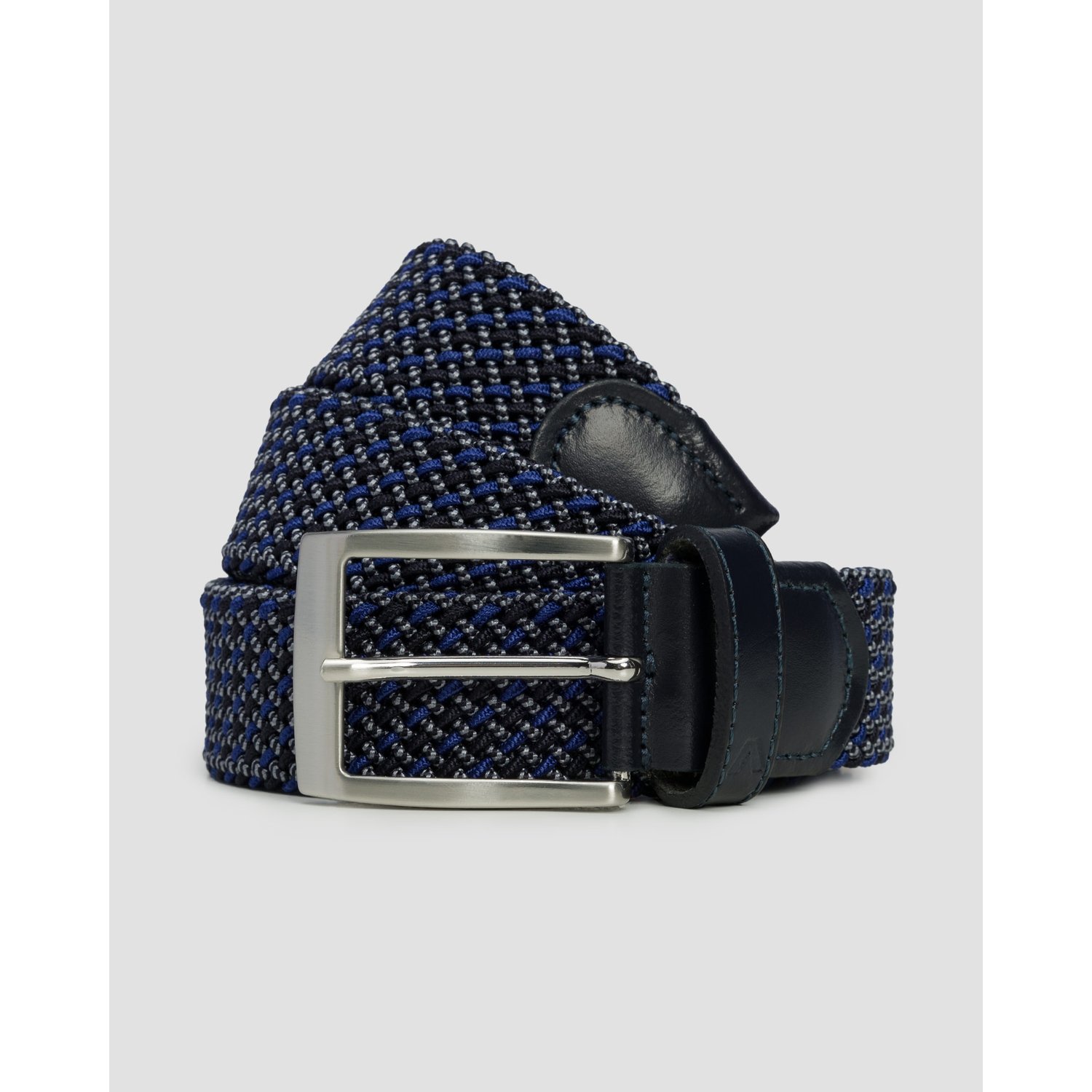 Granatowy Pasek Męski Alberto Gurtel Multicolor Braided