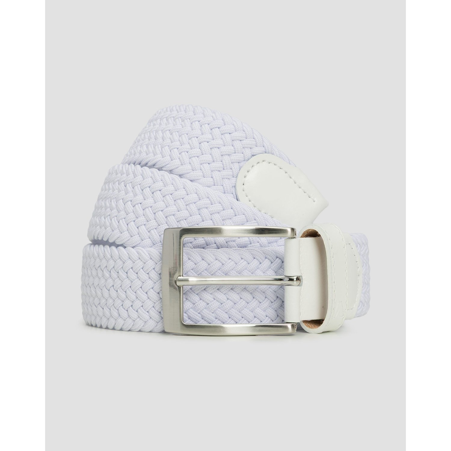 Biały Pasek Męski Alberto Gürtel Basic Braided