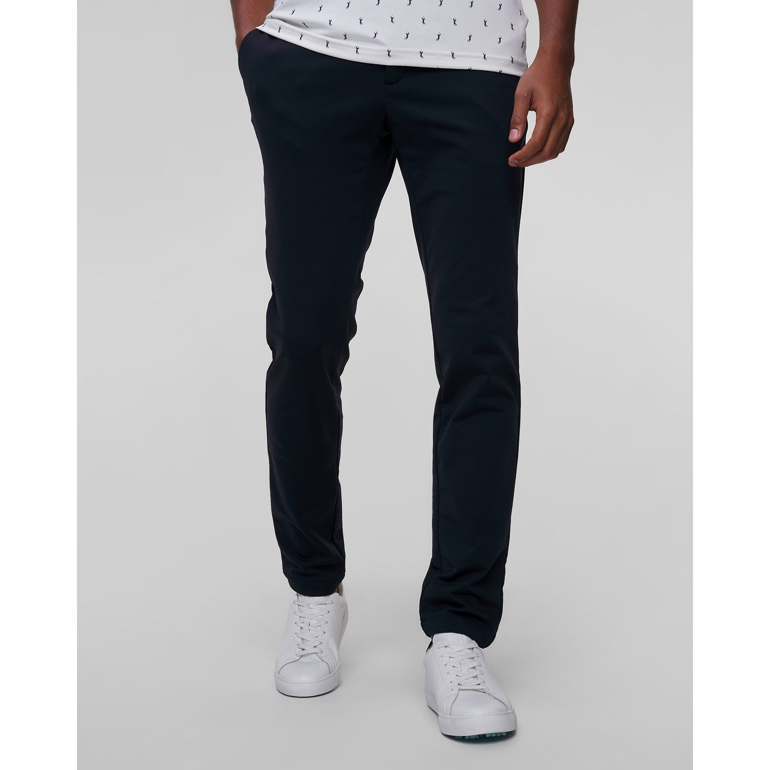 Granatowe Spodnie Męskie Alberto Ian Stretch Energy