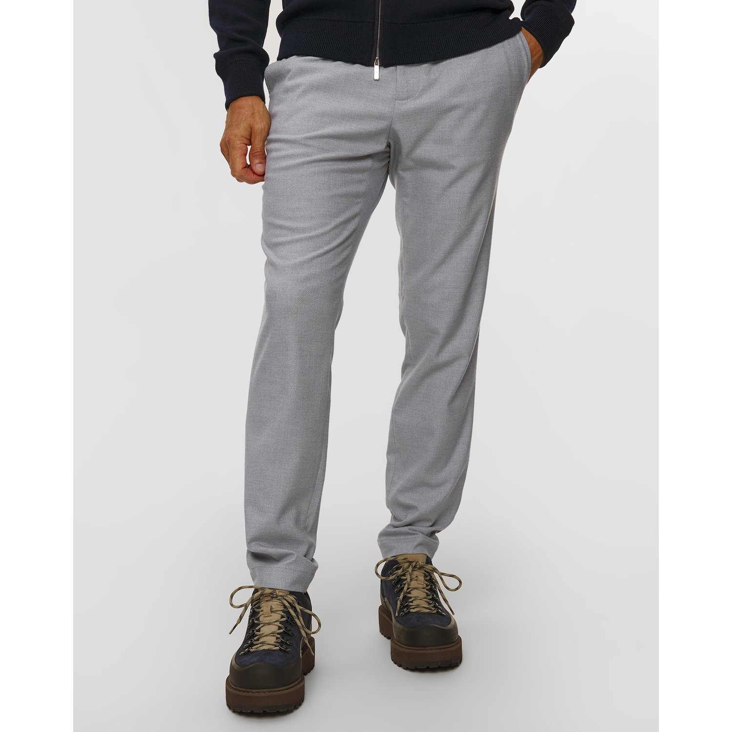 Spodnie Męskie Alberto Jump Flannel Herringbone