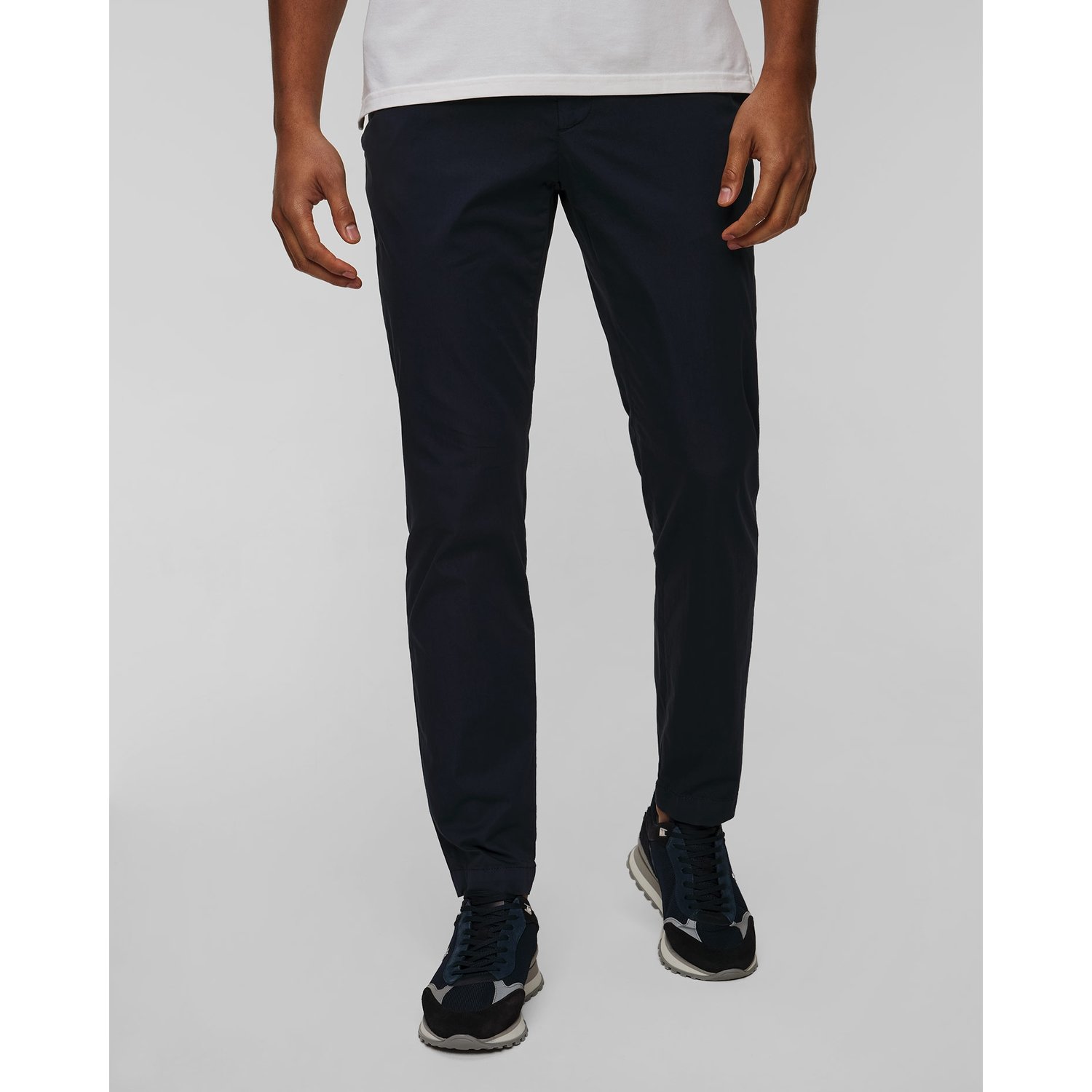 Granatowe Spodnie Męskie Alberto Jump-light Cotton