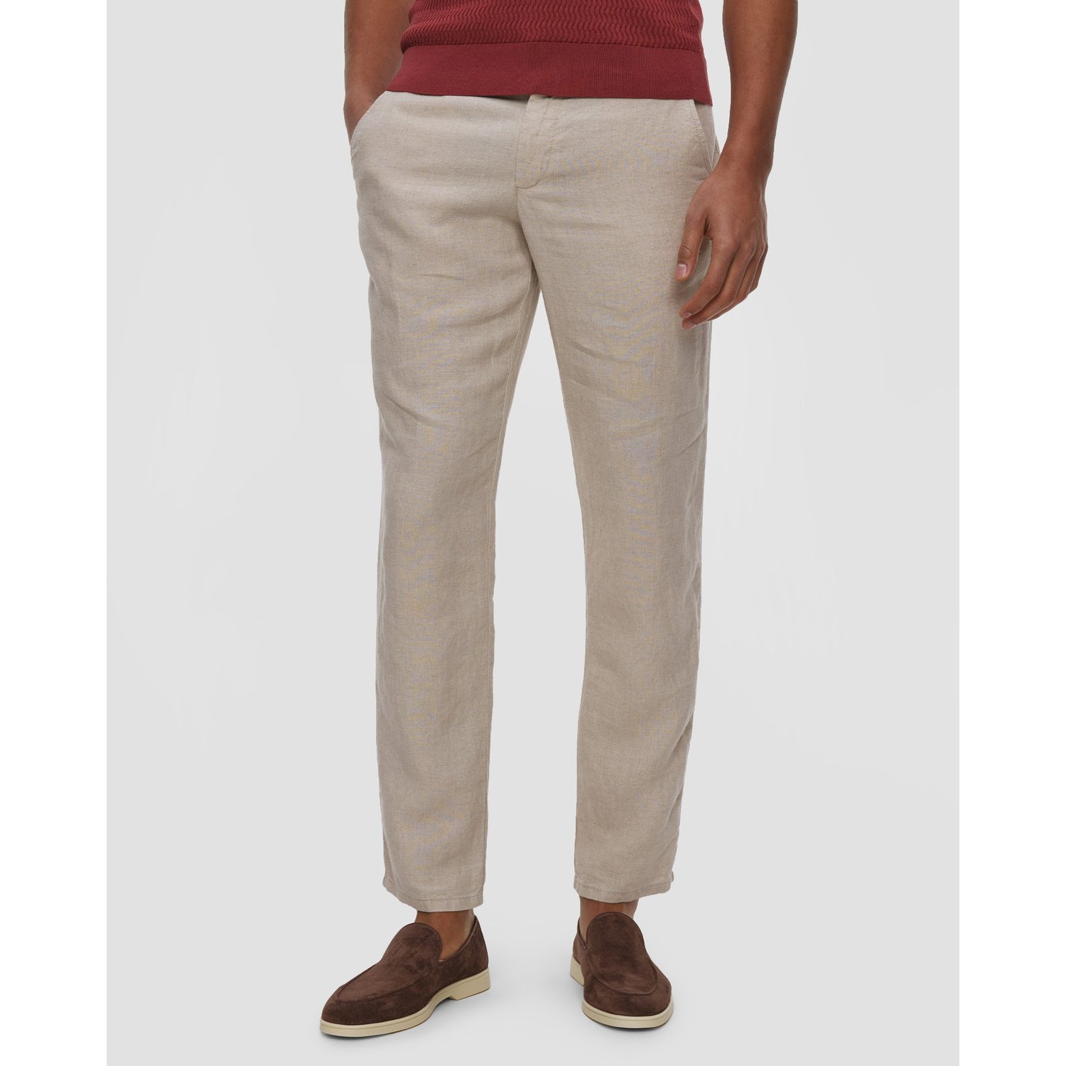 Spodnie Lniane Męskie Alberto Lou-j - Pure Linen
