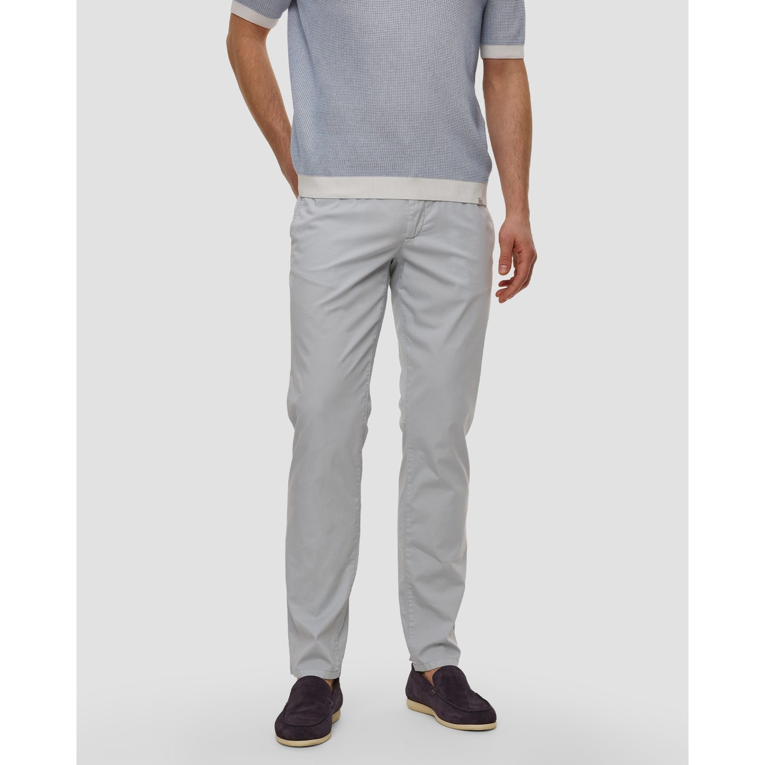 Jasnoniebieskie Spodnie Męskie Alberto Lou-jgu - Light Cotton