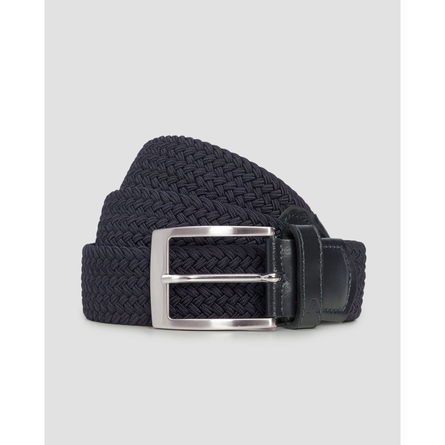 Granatowy Pasek Męski Alberto Basic Braided