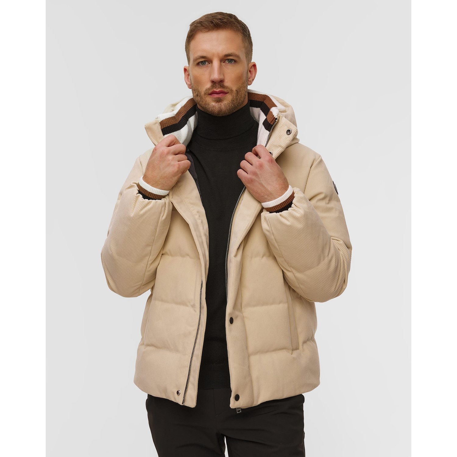 Beżowa Kurtka Męska Fusalp Atila Velvet