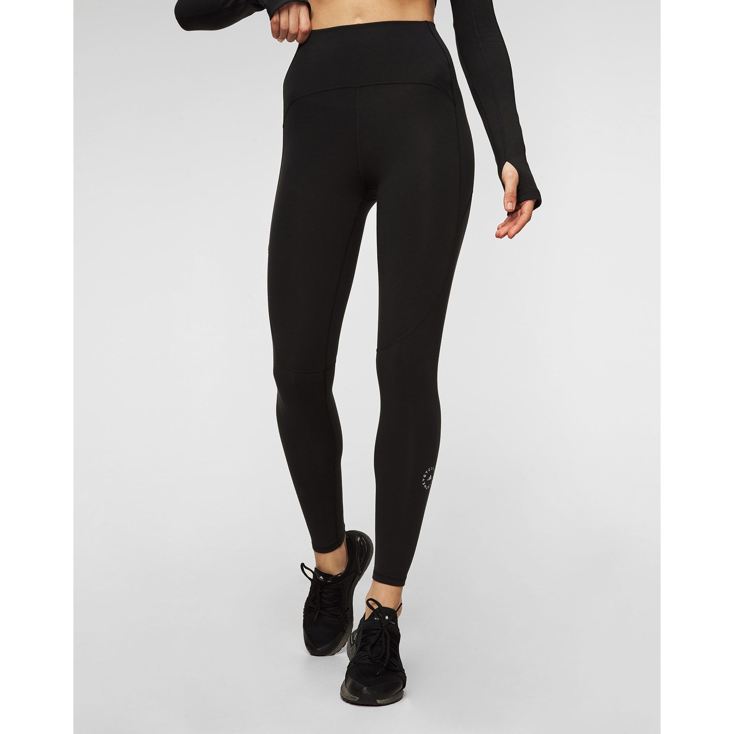 Czarne Leginsy Damskie Stella Mccartney Asmc Tst 7/8