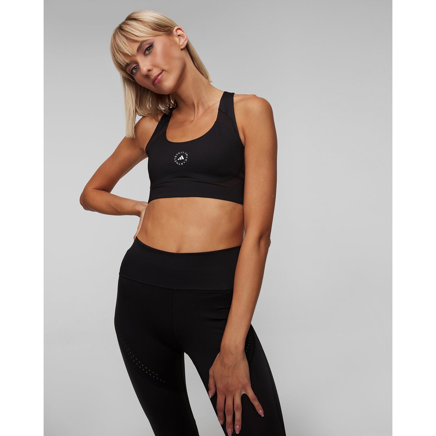Czarny Stanik Sportowy Damski Stella Mccartney Asmc Tpr Pi Bra