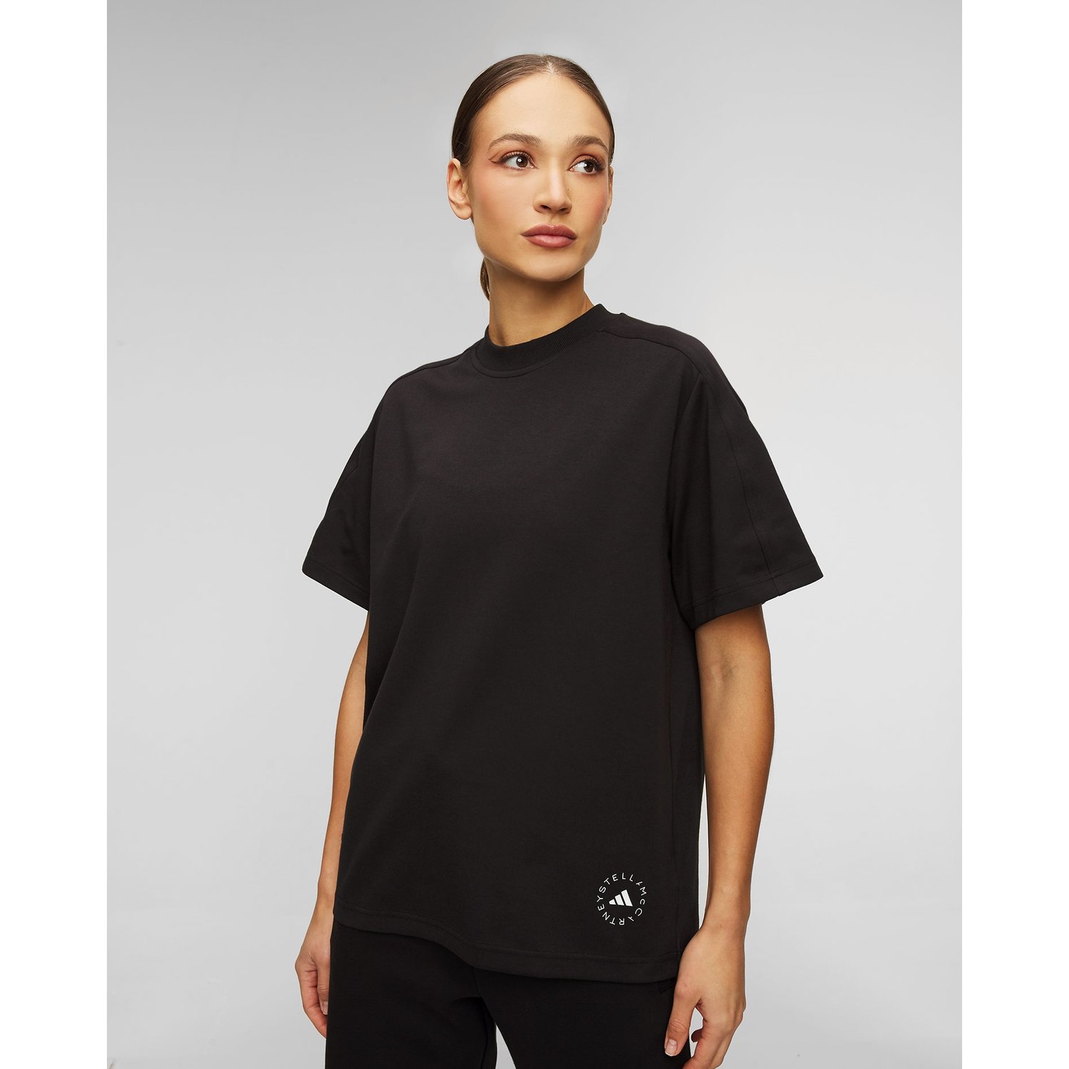 Czarny T-shirt Damski Stella Mccartney Asmc Logo Tee