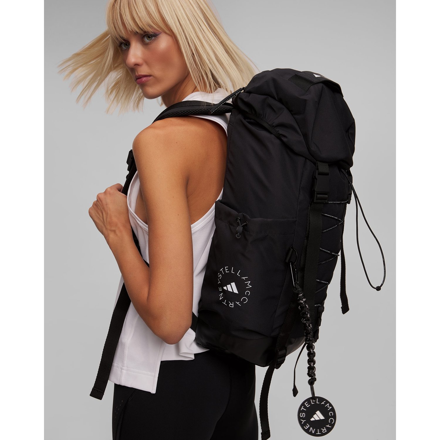 Czarny Plecak Damski Adidas By Stella Mccartney 23l
