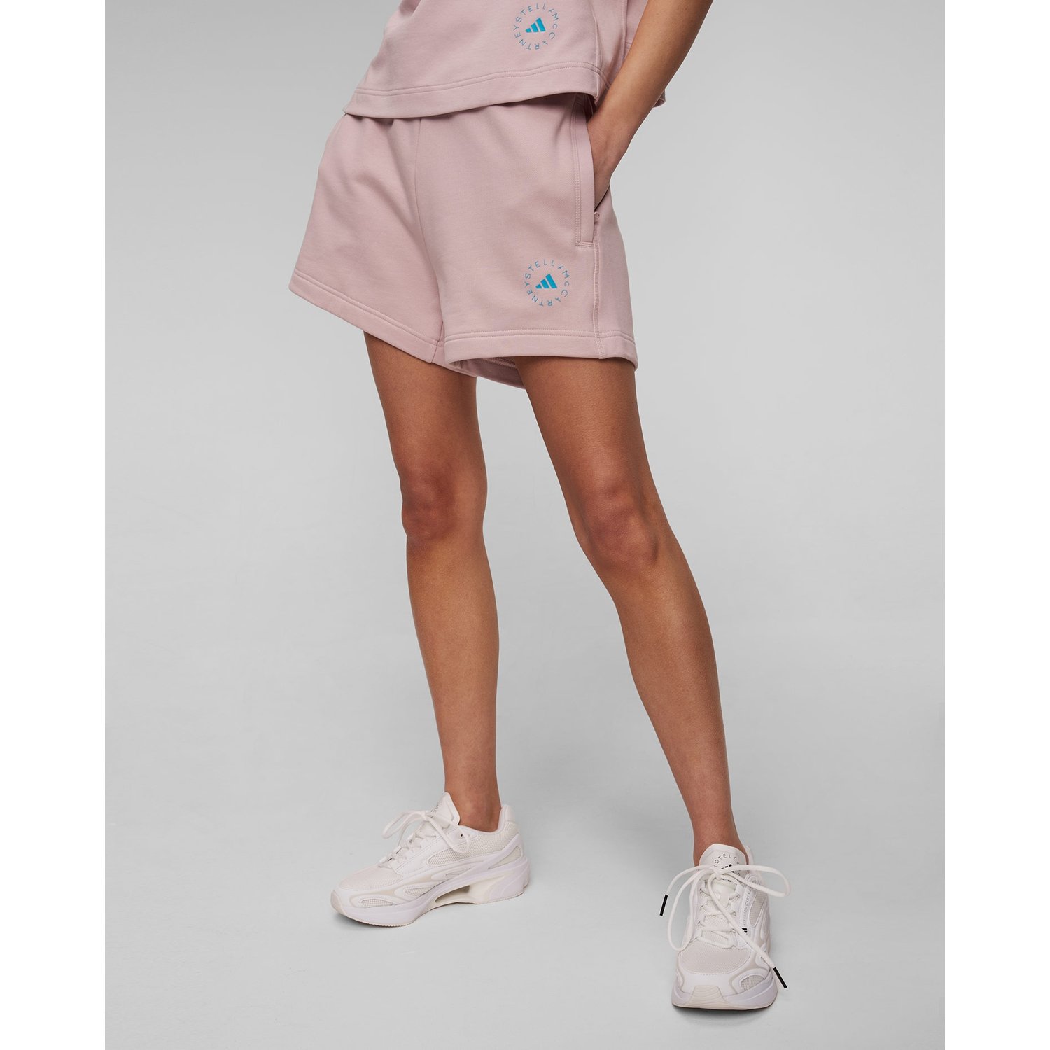 Różowe Szorty Dresowe Damskie Adidas By Stella Mccartney Asmc
