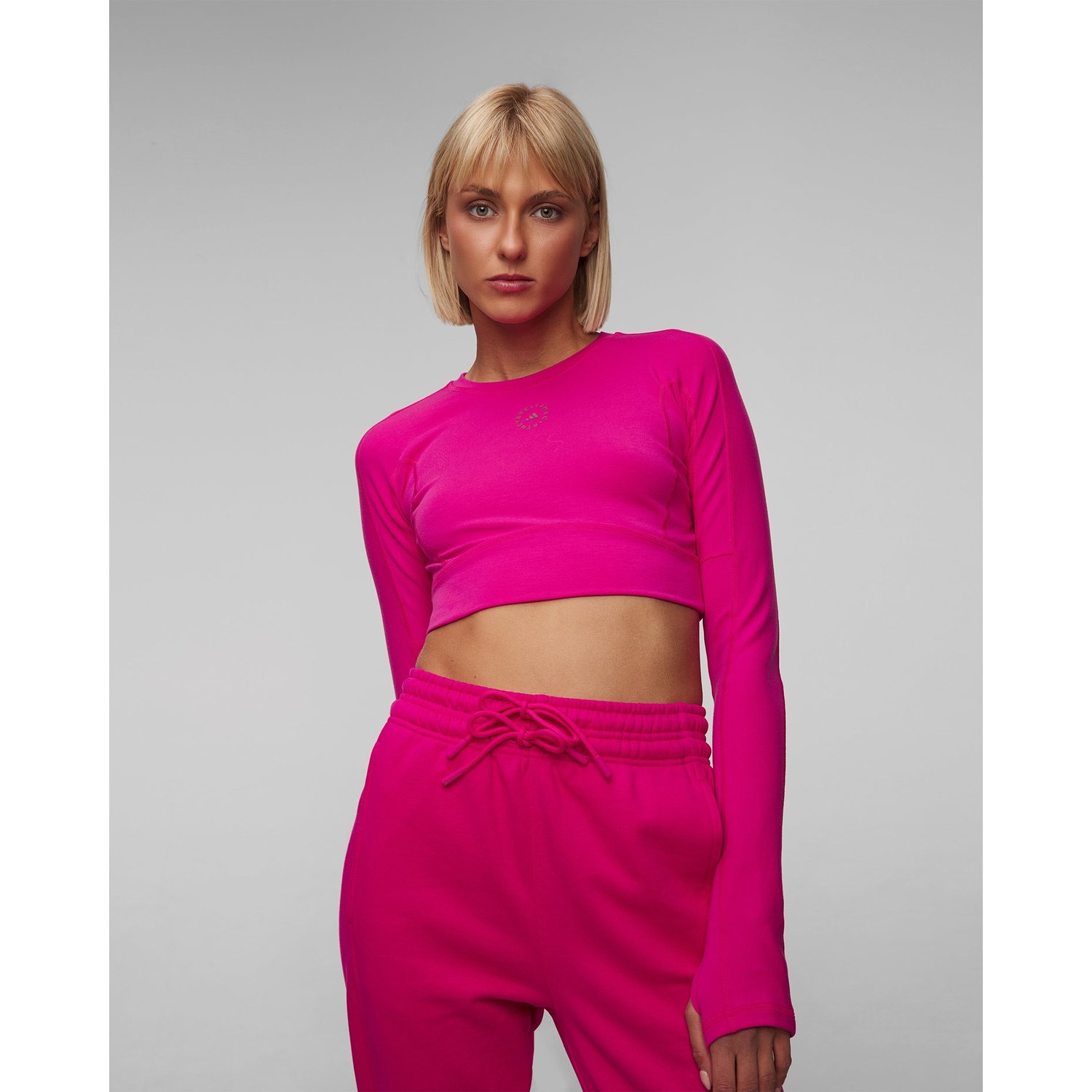 Różowy Top Damski Adidas By Stella Mccartney Asmc Tst Crop
