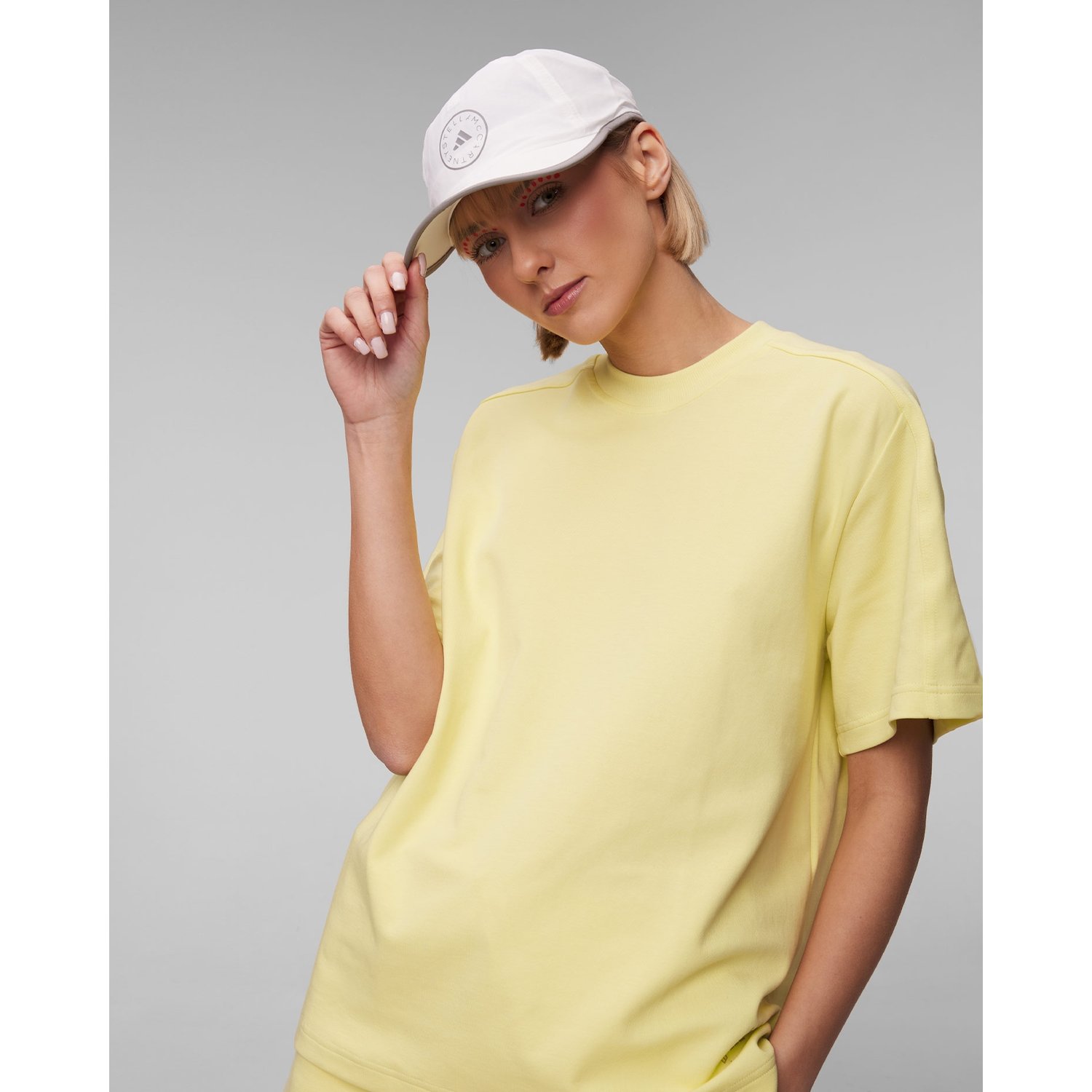 Żółty T-shirt Damski Adidas By Stella Mccartney Asmc Logo Tee