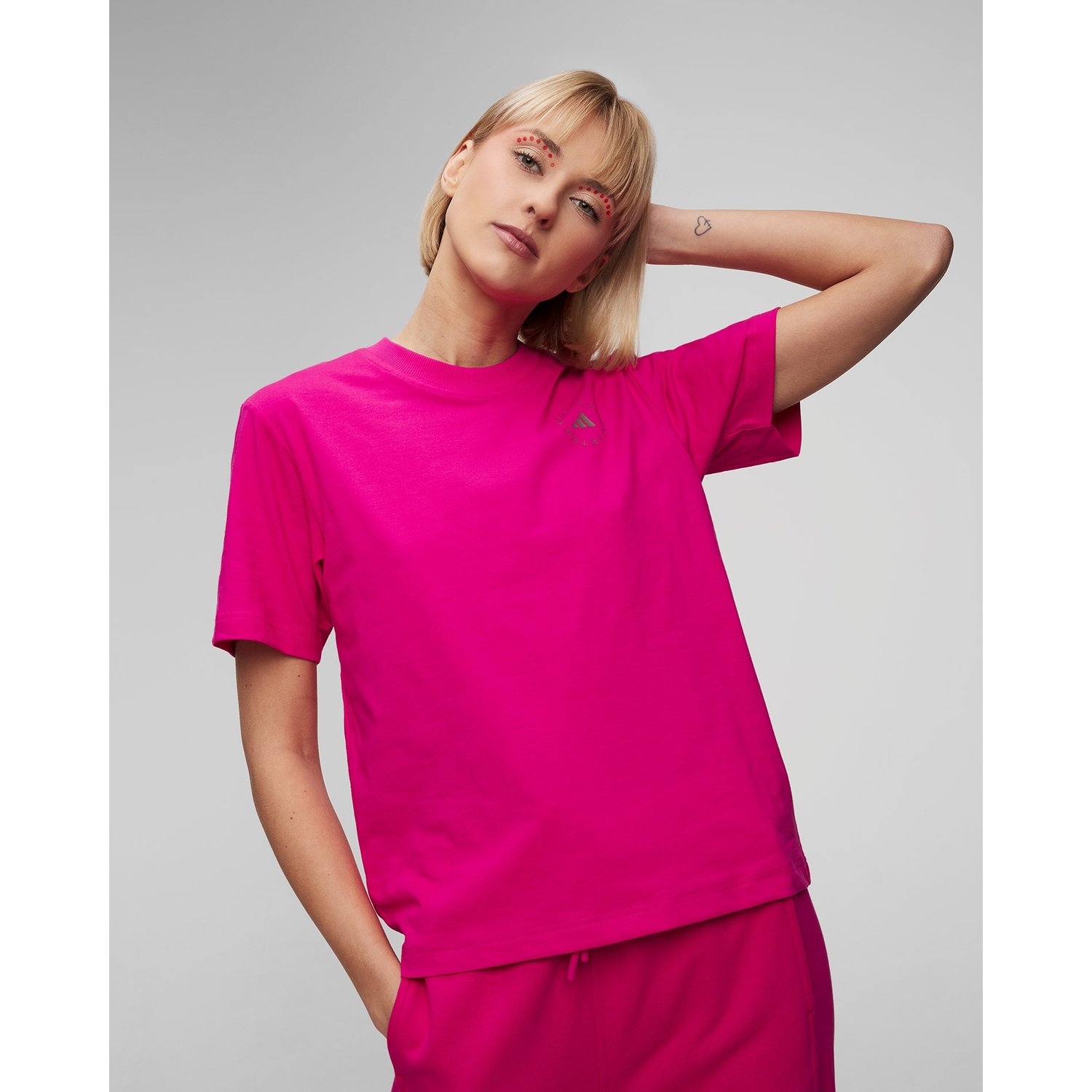 Różowy T-shirt Damski Adidas By Stella Mccartney Asmc