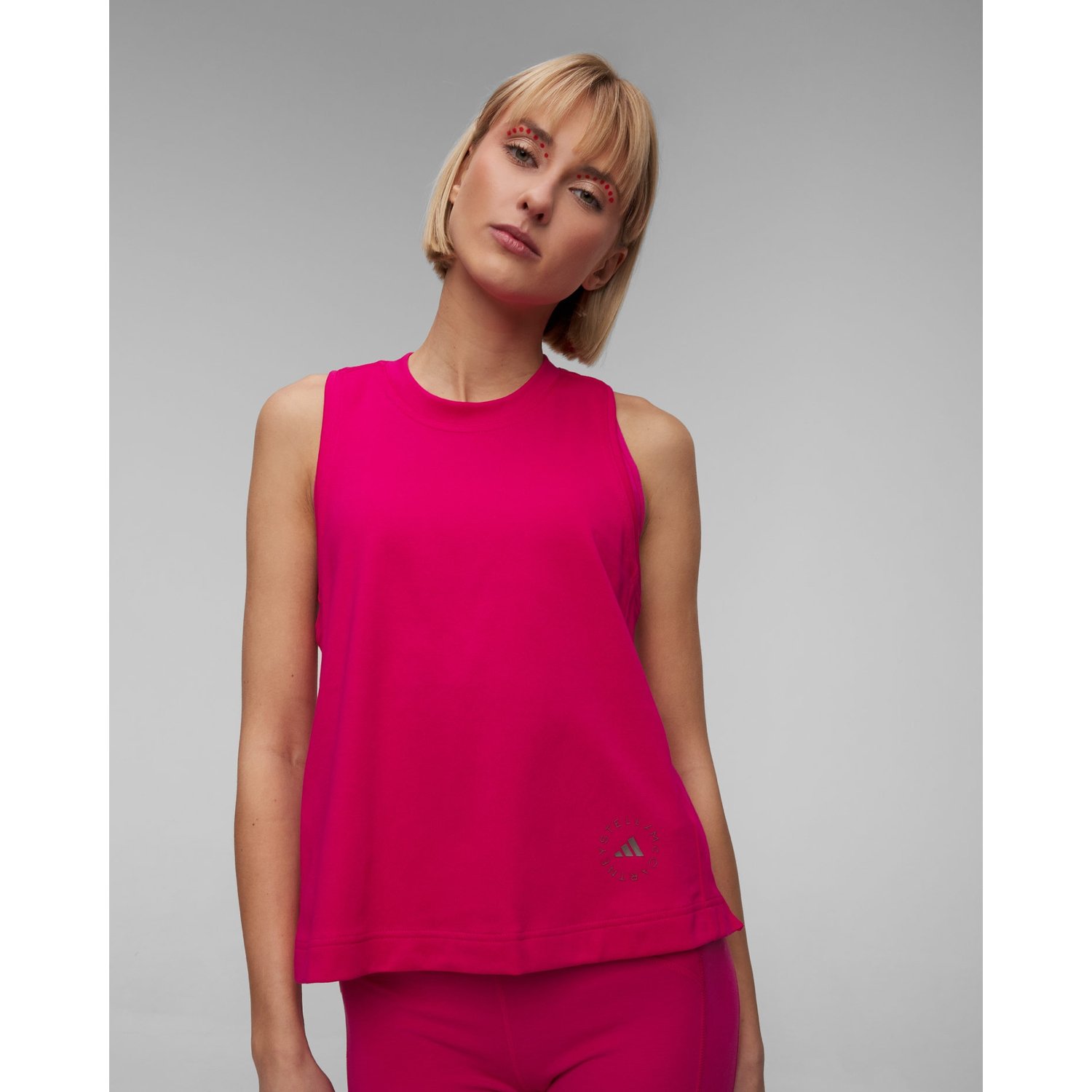 Różowy Top Sportowy Damski Adidas By Stella Mccartney Asmc Logo Tk