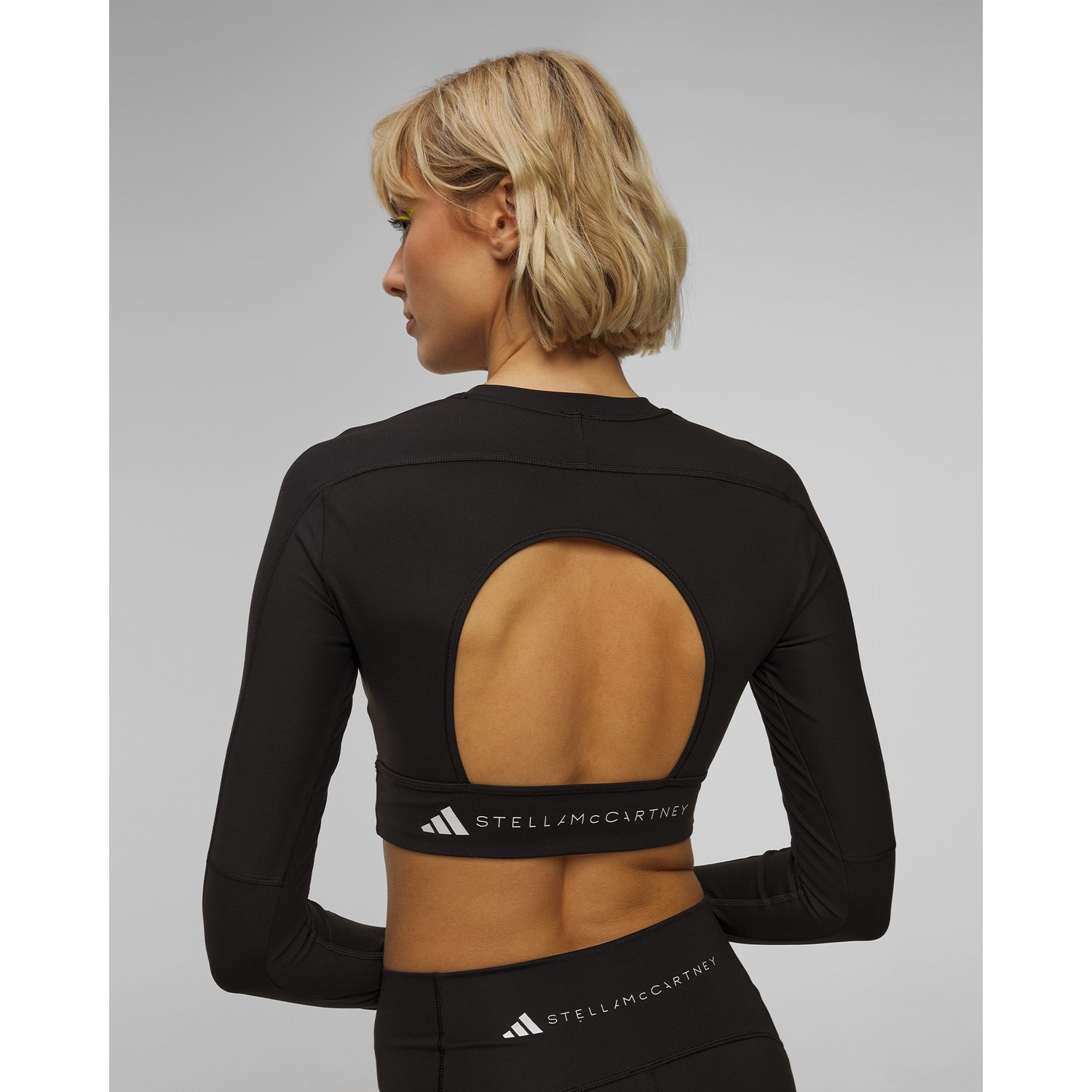 Czarny Top Damski Adidas By Stella Mccartney Truestrength Yoga Crop