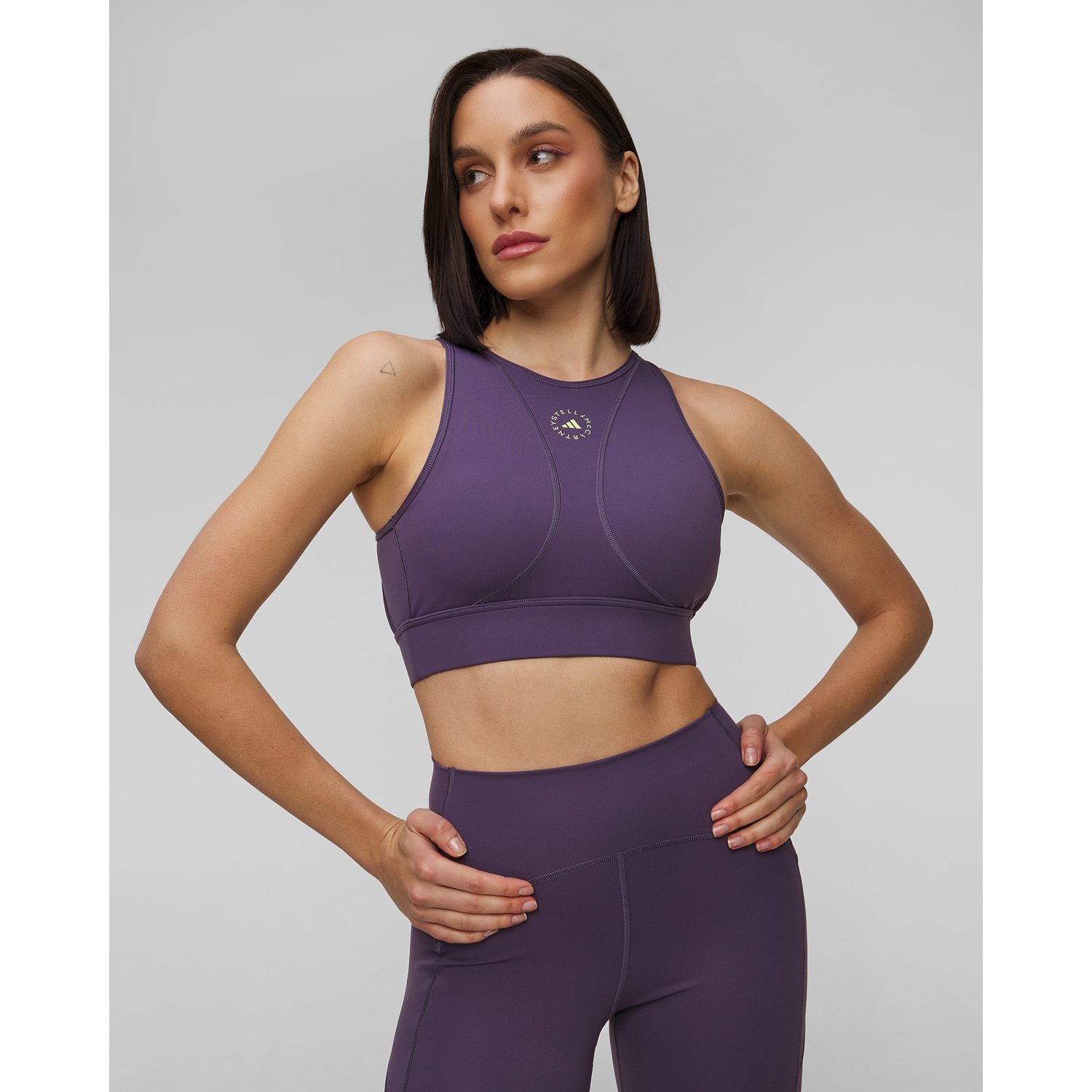 Fioletowy Top Sportowy Damski Adidas By Stella Mccartney Tst Crop