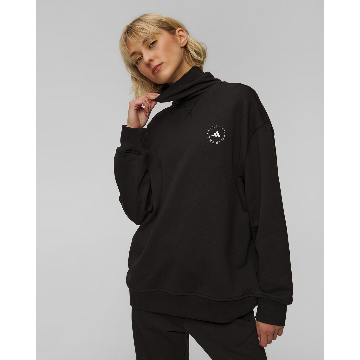 Czarna Bluza Z Bawełny Organicznej Damska Adidas By Stella Mccartney