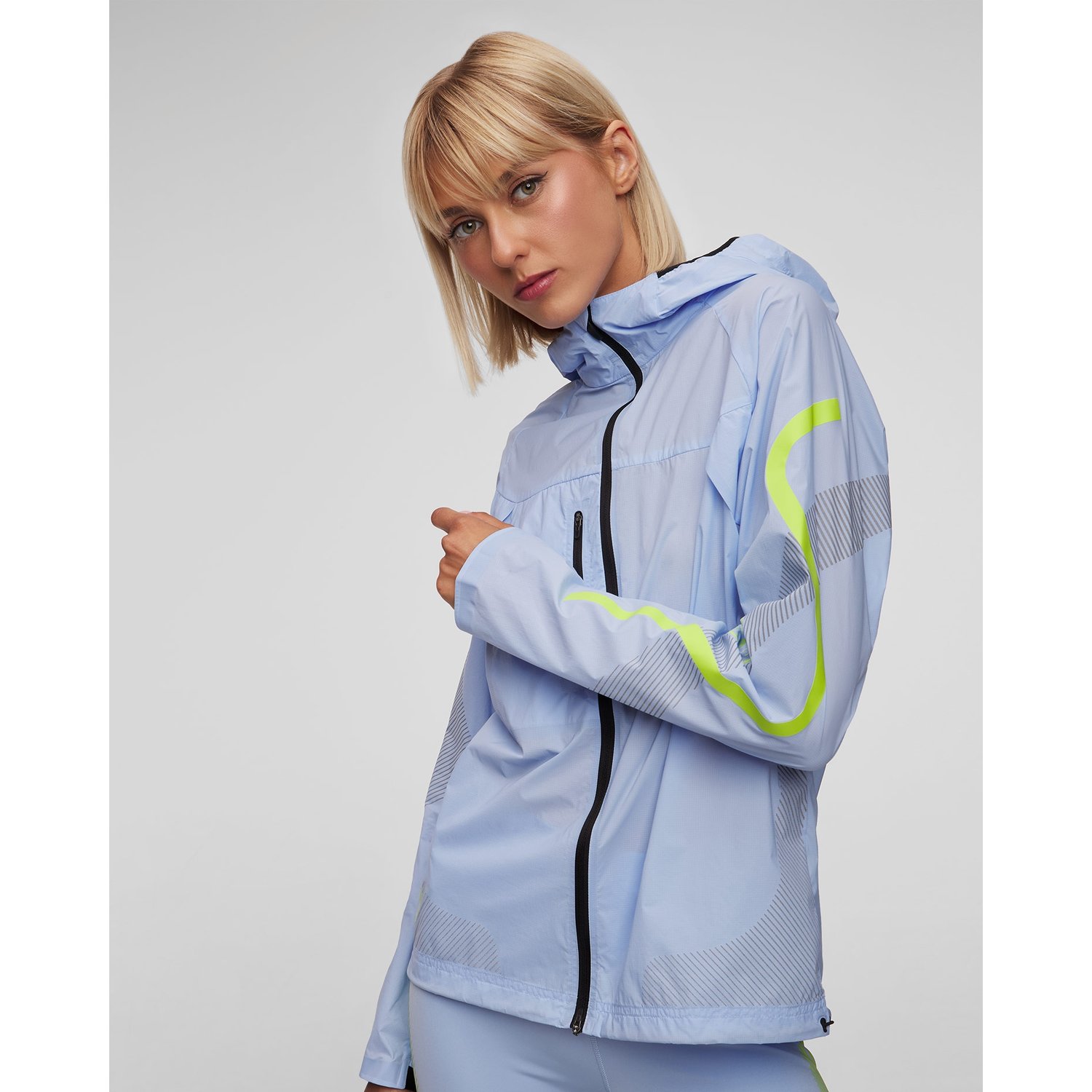 Błękitna Kurtka Sportowa Damska Adidas By Stella Mccartney Truepace