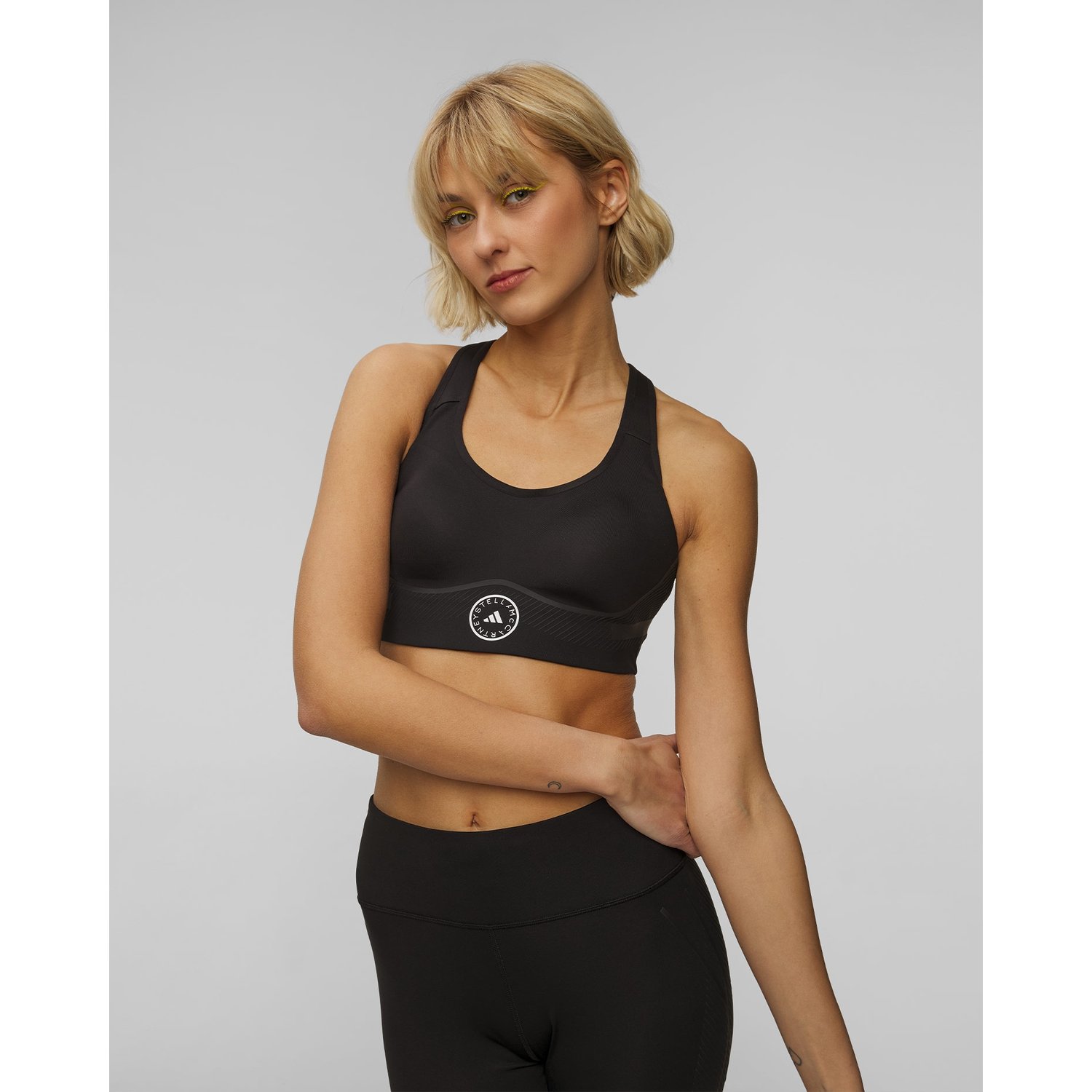 Czarny Stanik Sportowy Damski Adidas By Stella Mccartney Truepace High Support Sports