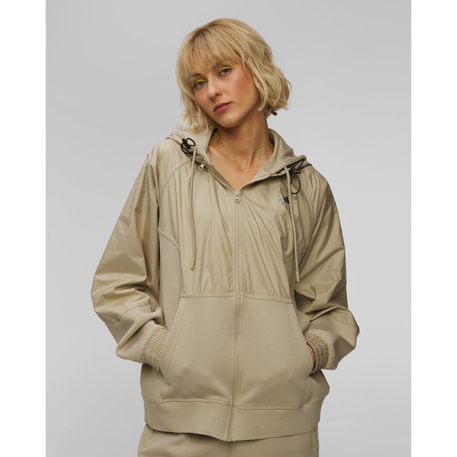 Beżowa Lekka Kurtka Damska Adidas By Stella Mccartney