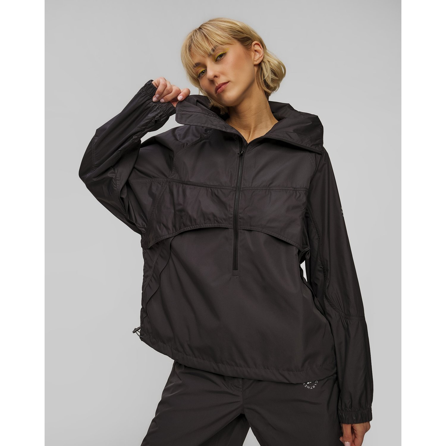 Czarna Kurtka Damska Adidas By Stella Mccartney