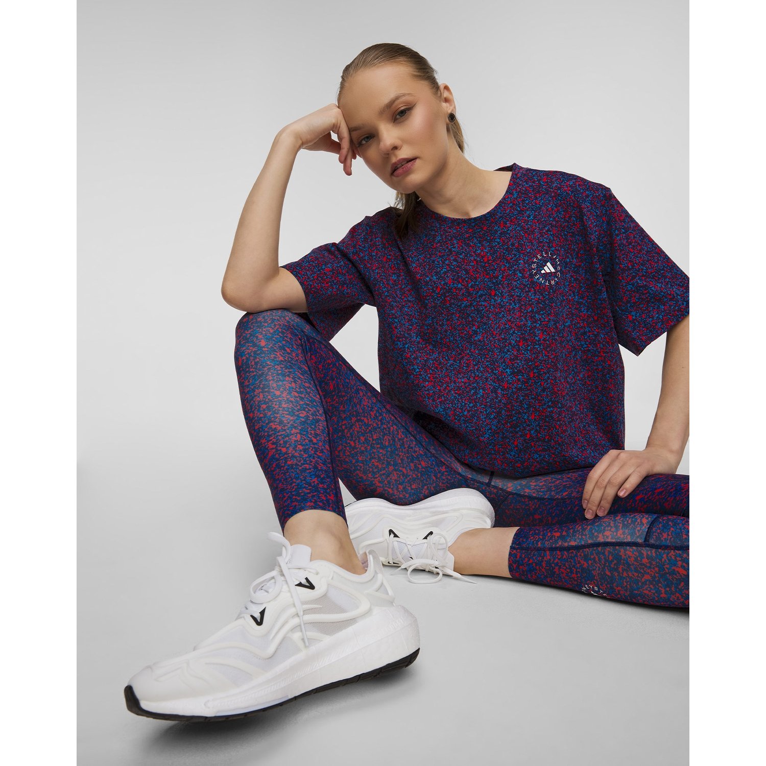 T-shirt Sportowy Damski Z Printem Adidas By Stella Mccartney
