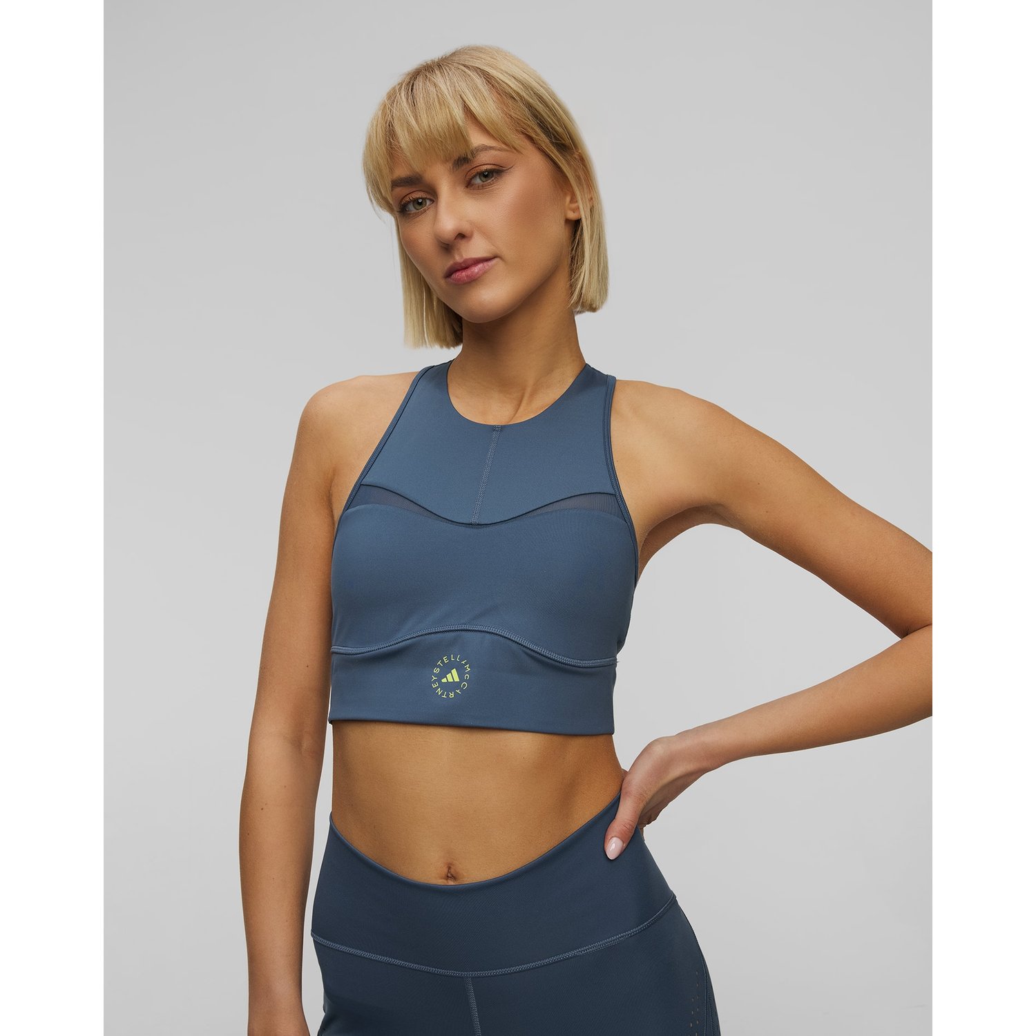 Turkusowy Top Treningowy Damski Adidas By Stella Mccartney Truepurpose Crop