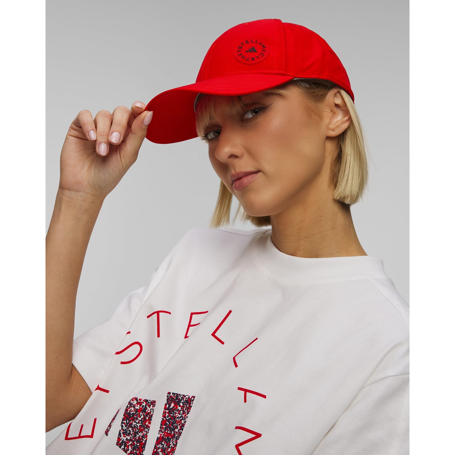 Czapka Z Daszkiem Damska Adidas By Stella Mccartney Czerwona
