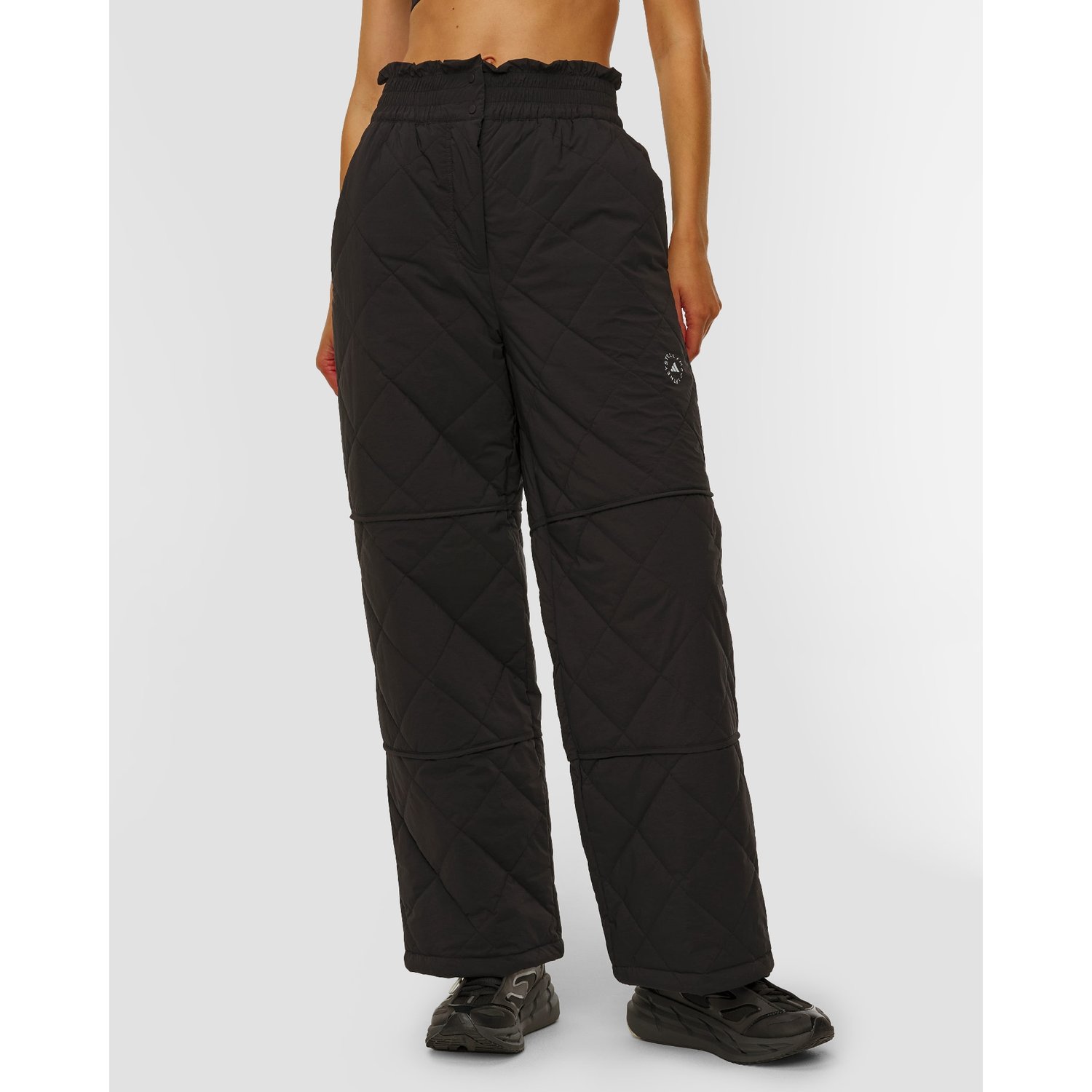 Czarne Pikowane Spodnie Damskie Adidas By Stella Mccartney Quilt