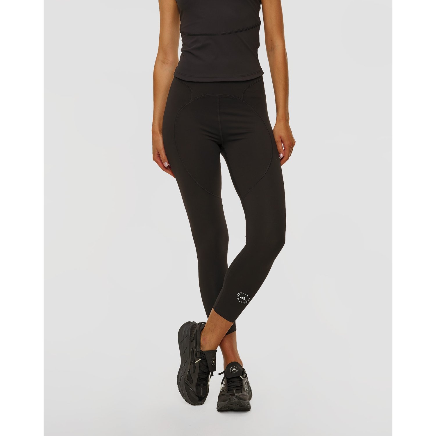 Czarne leginsy damskie Adidas by Stella McCartney True Purpose 7/8