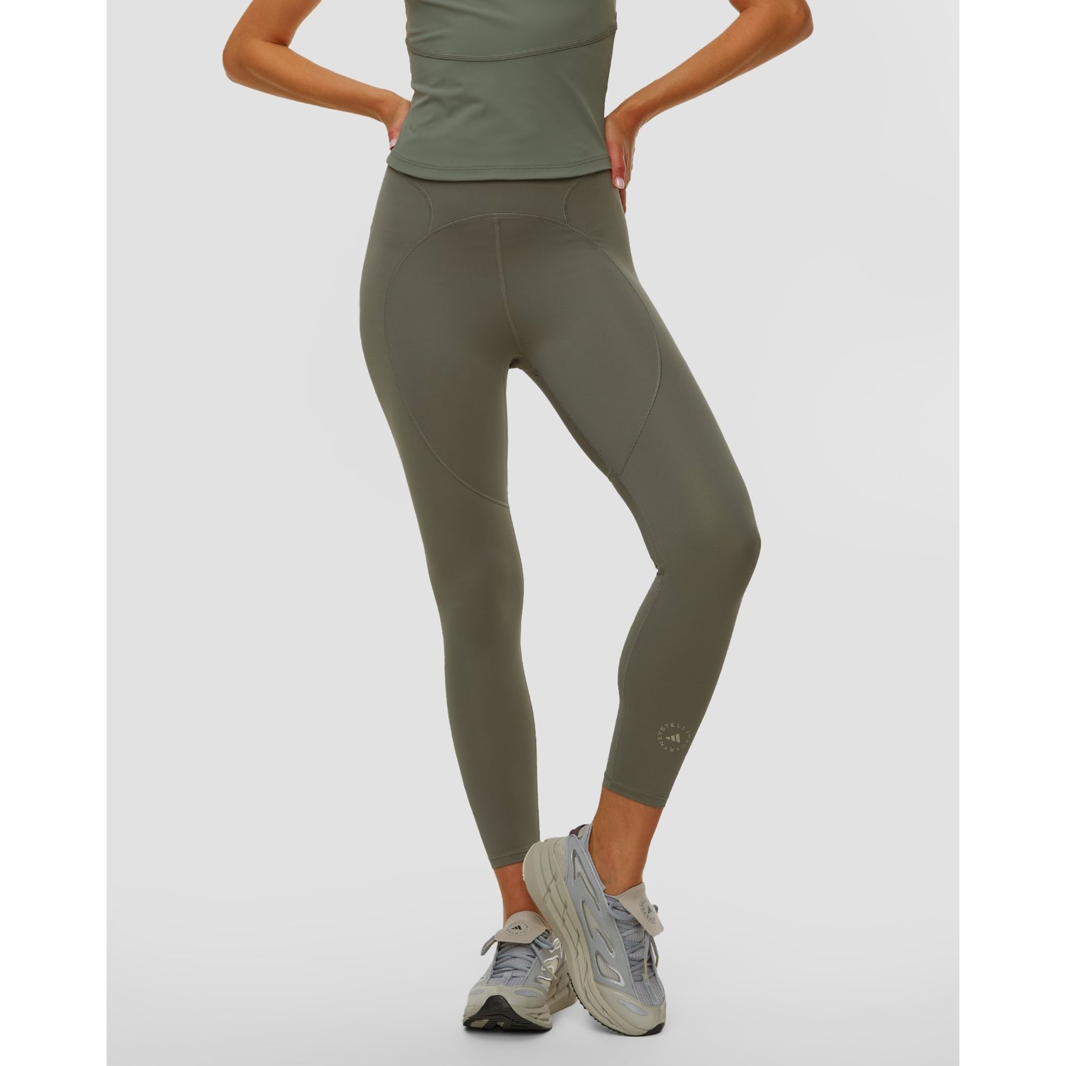 Leginsy Damskie Khaki Adidas By Stella Mccartney Tpr 7/8