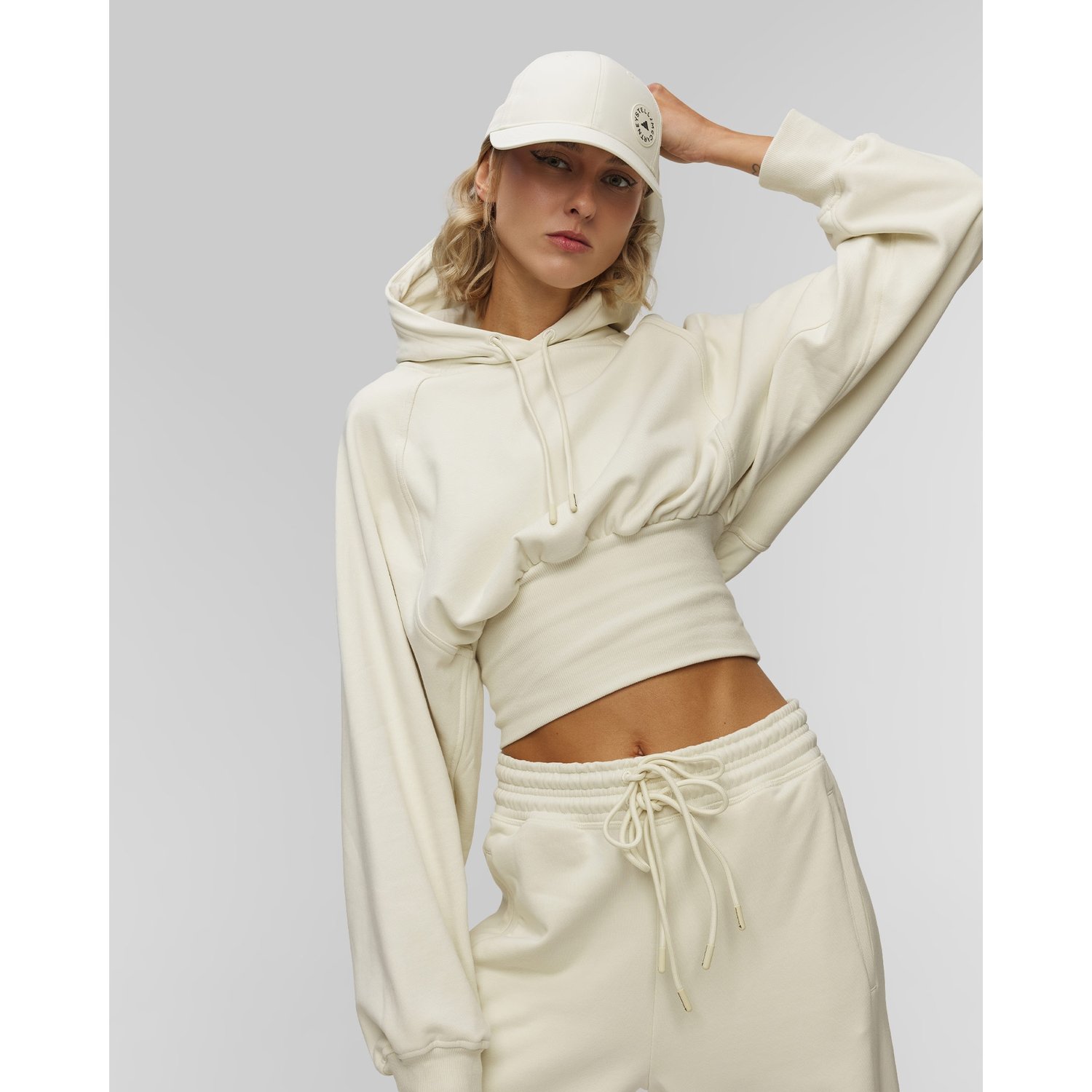 Kremowa Bluza Damska Adidas By Stella Mccartney Crop