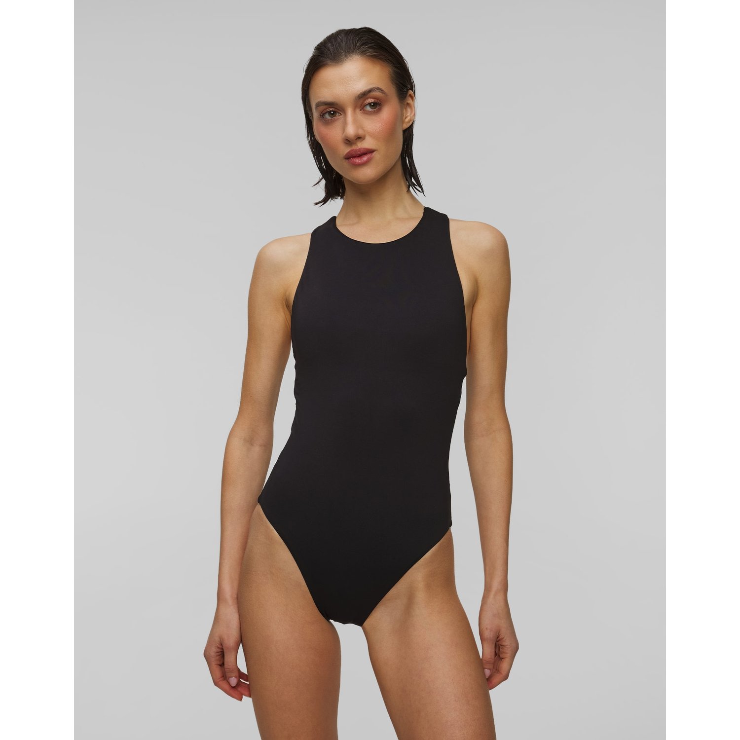 Jednoczęściowy Strój Kapielowy Czarny Damski Seafolly High Neck One Piece