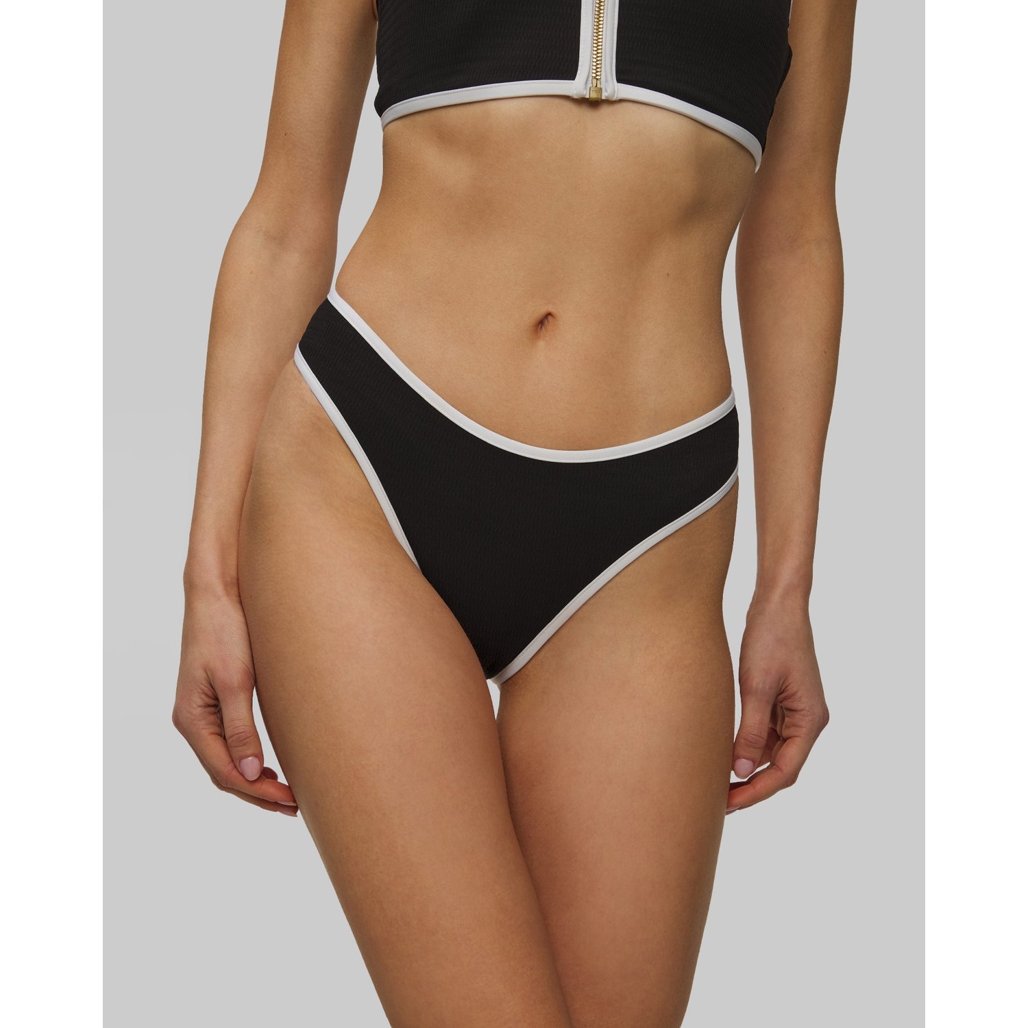 Czarny Dół Stroju Kąpielowego Damski Seafolly High Leg Pant