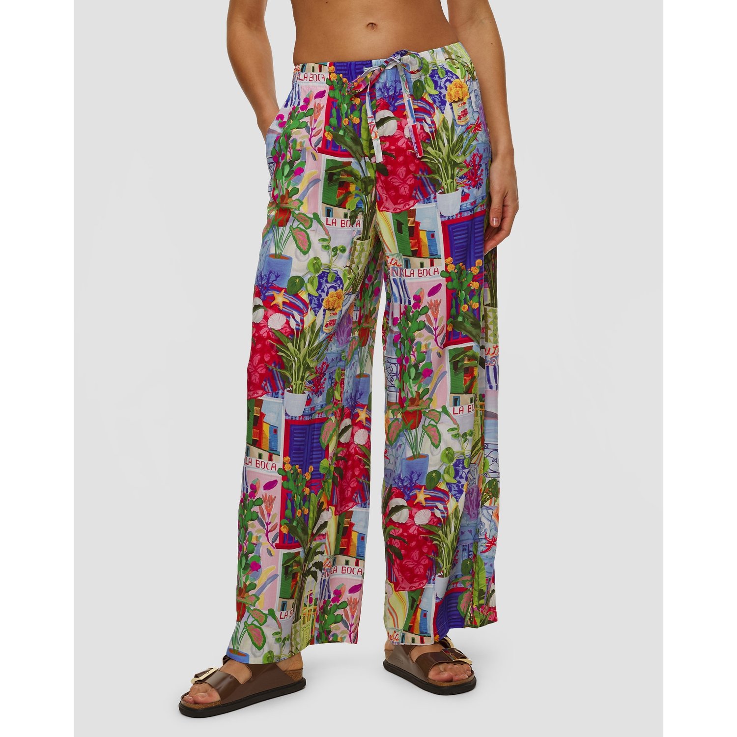 Spodnie Z Wiskozy Damskie Seafolly La Boca Wide Leg Pant