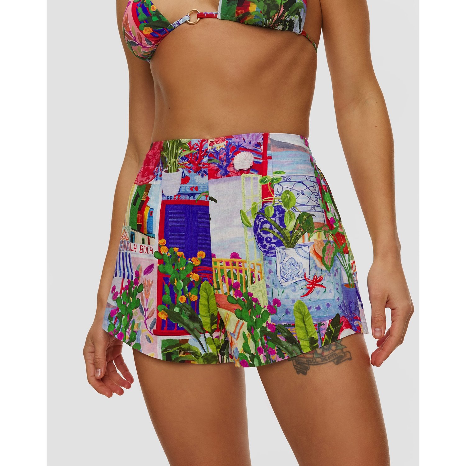 Lniane Szorty Damskie Seafolly Tailored Short