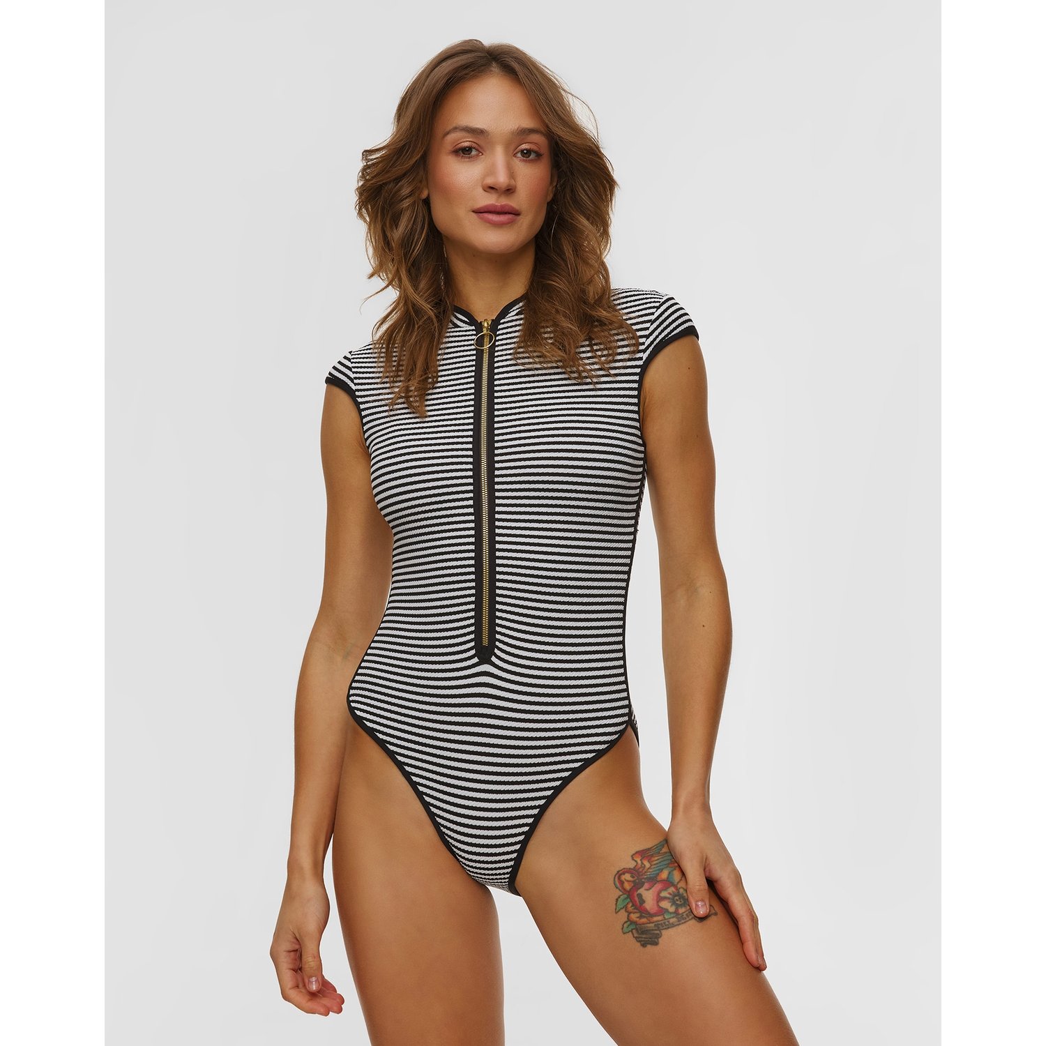Strój Kąpielowy Damski Seafolly Cap Sleeve Zip Front One Piece