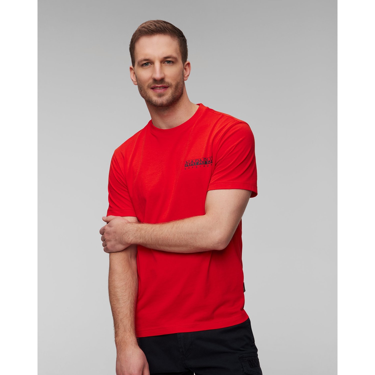 Pomarańczowy T-shirt Męski Napapijri S-tahi