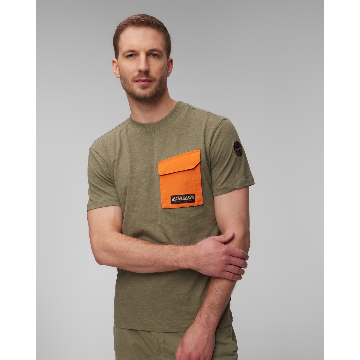 Zielony T-shirt Męski Napapijri S-tepees