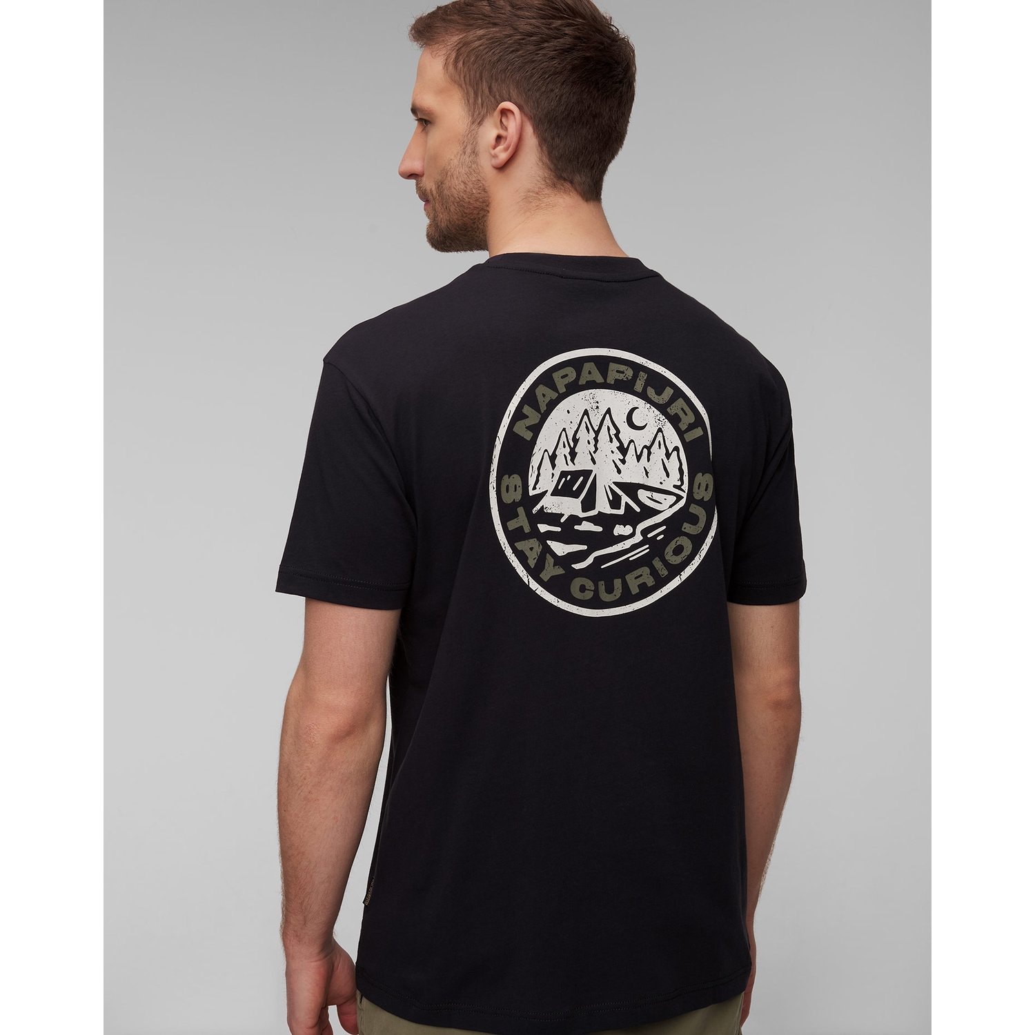 Czarny T-shirt Męski Napapijri S-kotcho