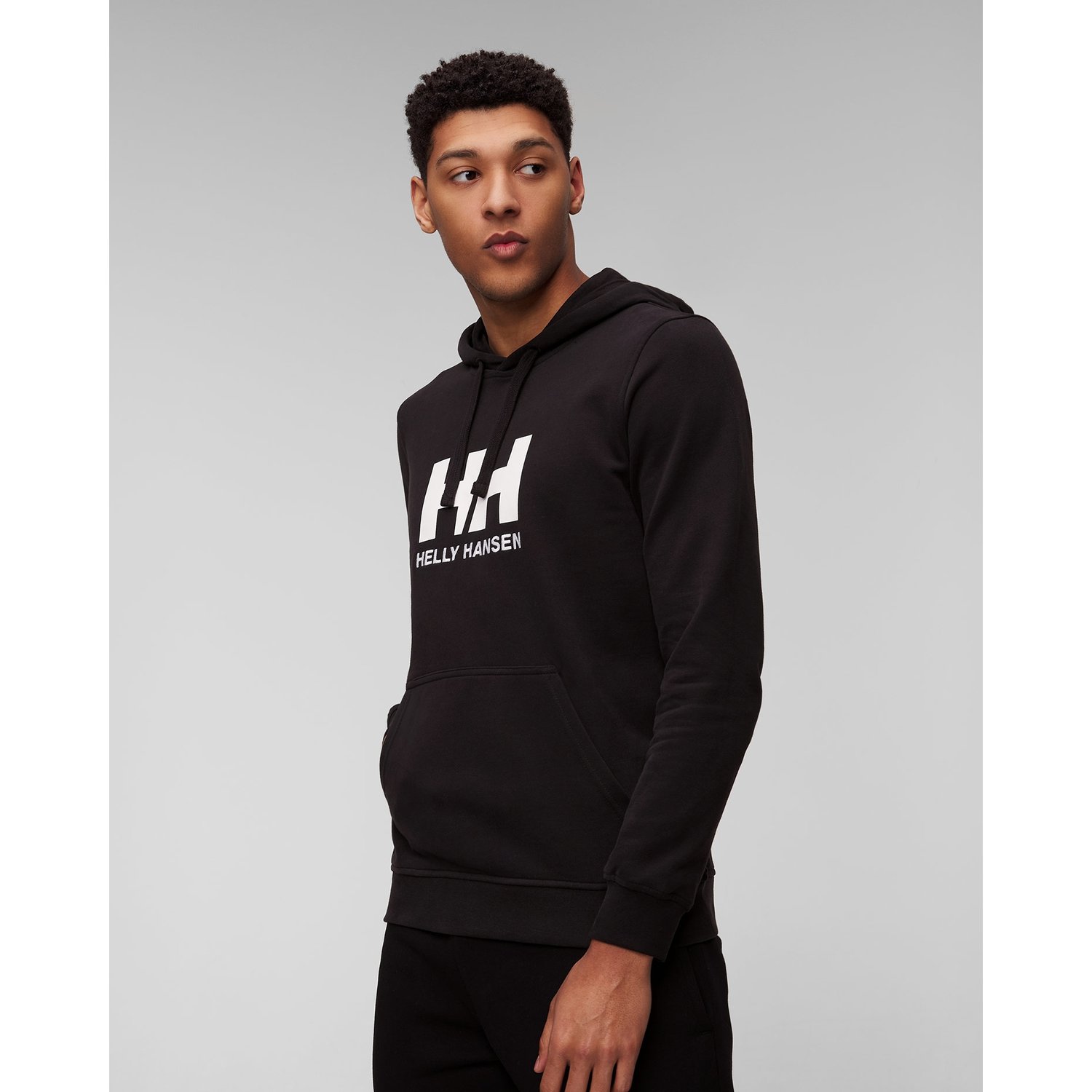 Czarna Bluza Męska Helly Hansen Hh Logo Hoodie