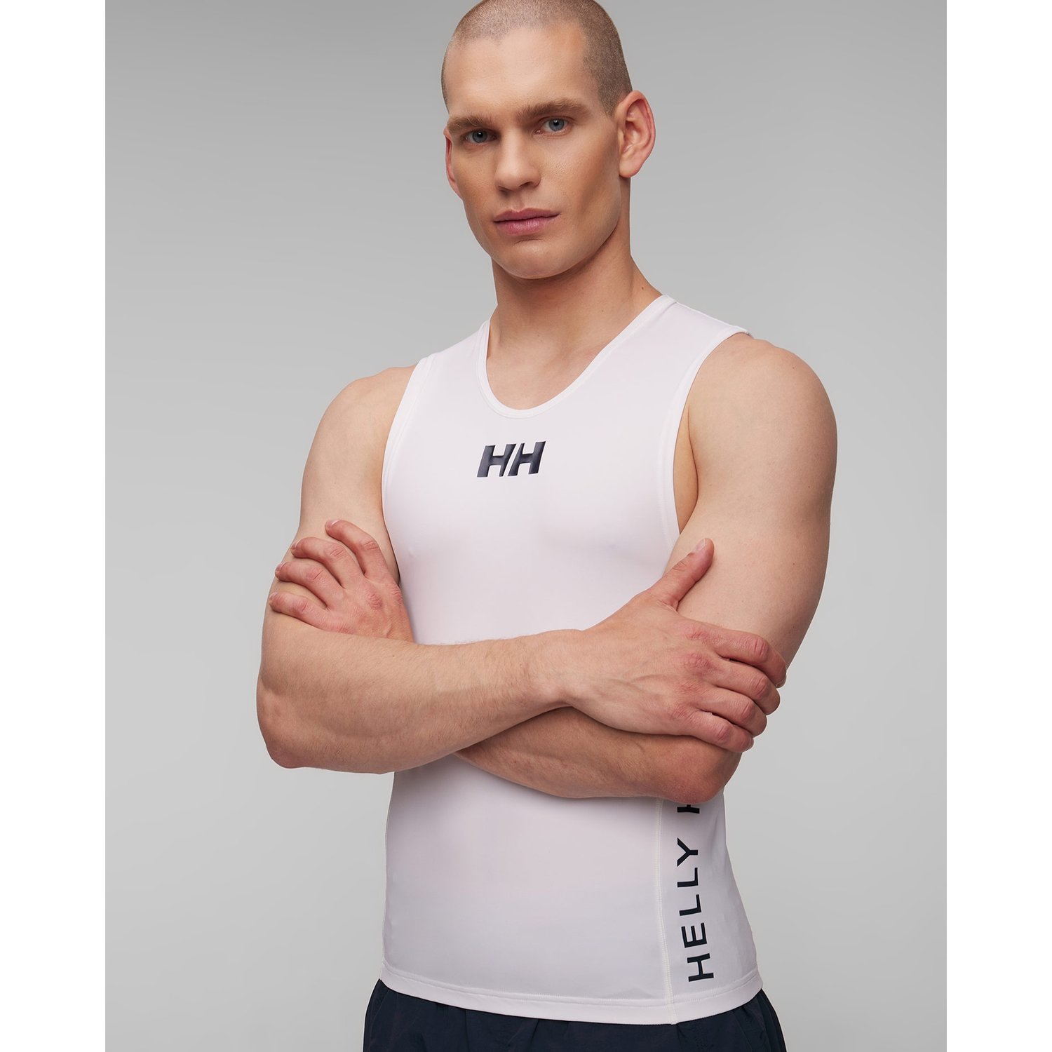 Biały Tank Top Męski Helly Hansen Waterwear Rashvest