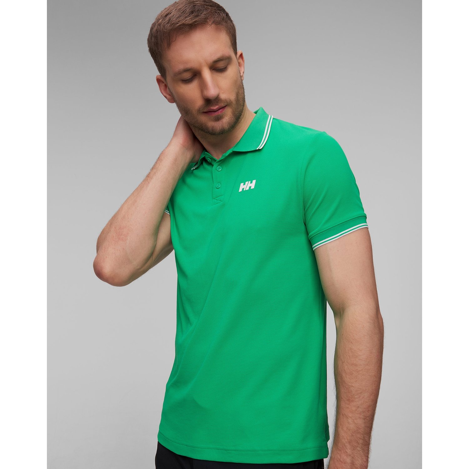 Zielone Polo Męskie Helly Hansen Kos Polo