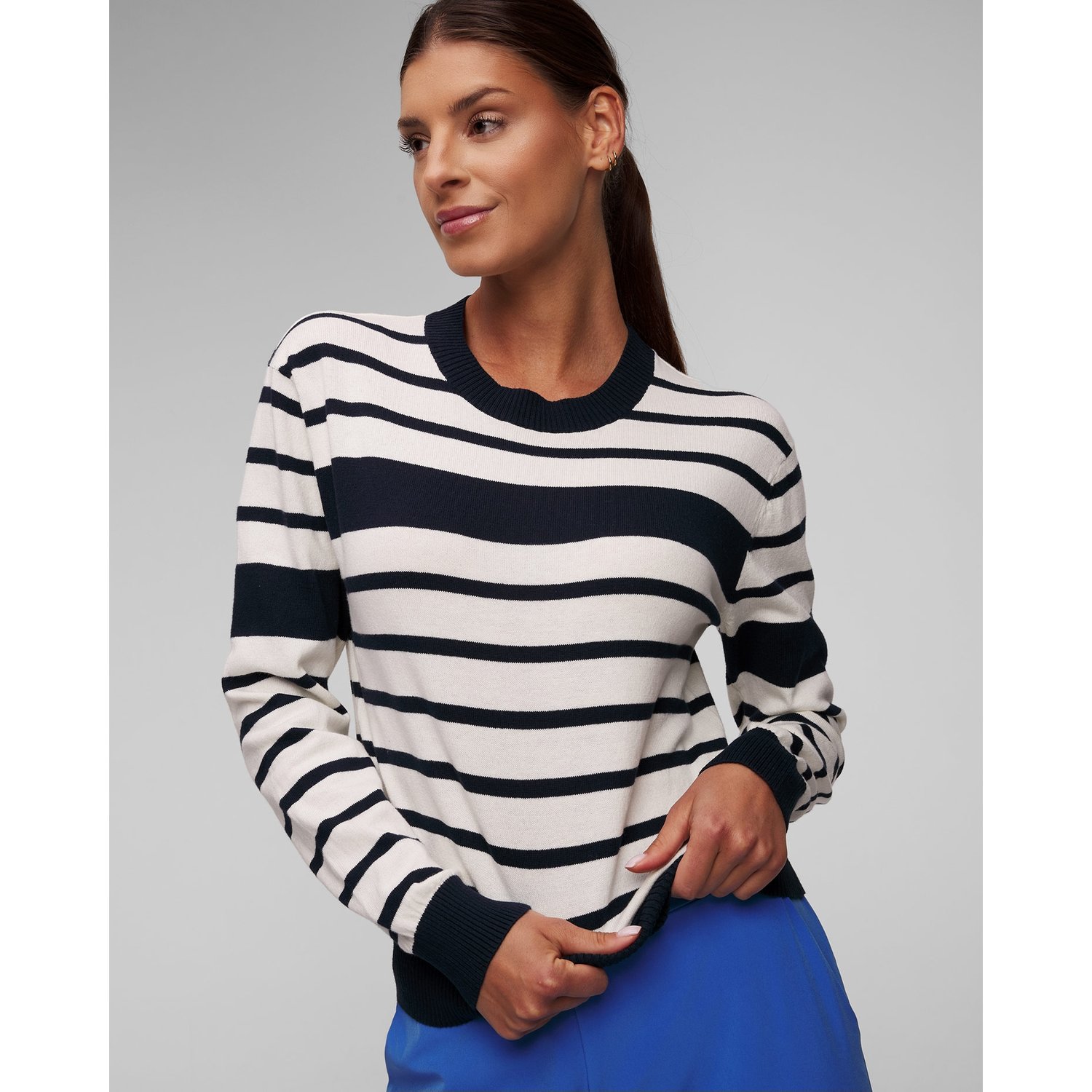 Biało-granatowy Sweter Damski Helly Hansen Skagen Sweater 2.0