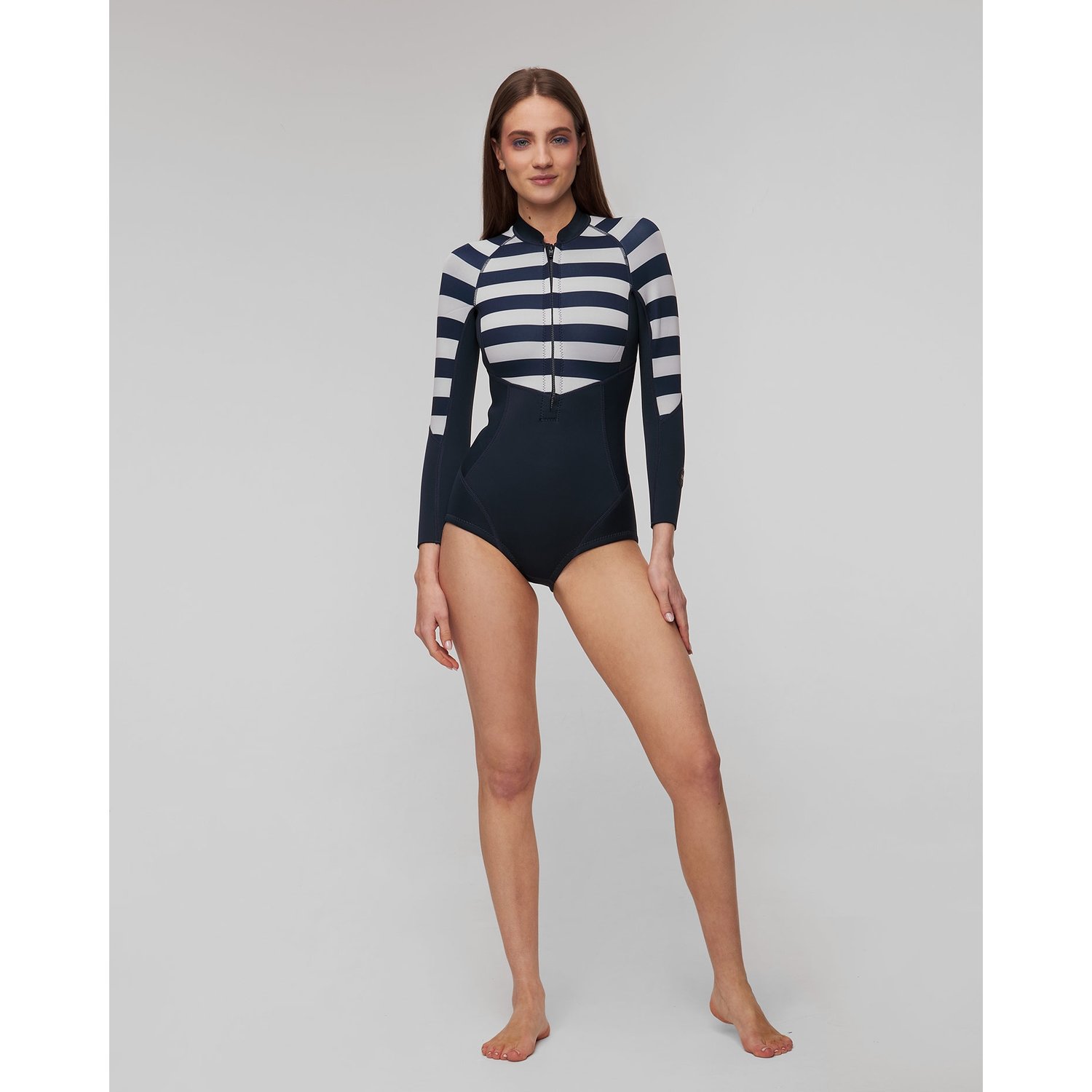 Granatowo-biały Kombinezon Piankowy Damski Helly Hansen Waterwear Longsleeve Wetsuit