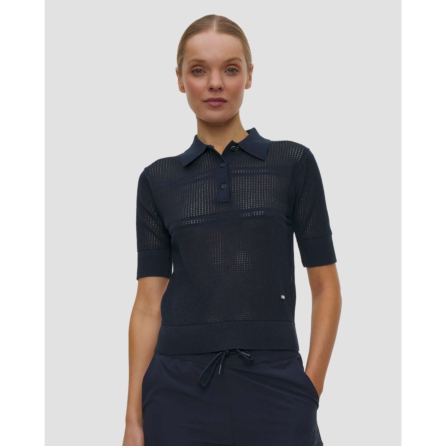 Polo Damskie Helly Hansen W Salt Knit Polo Granatowe