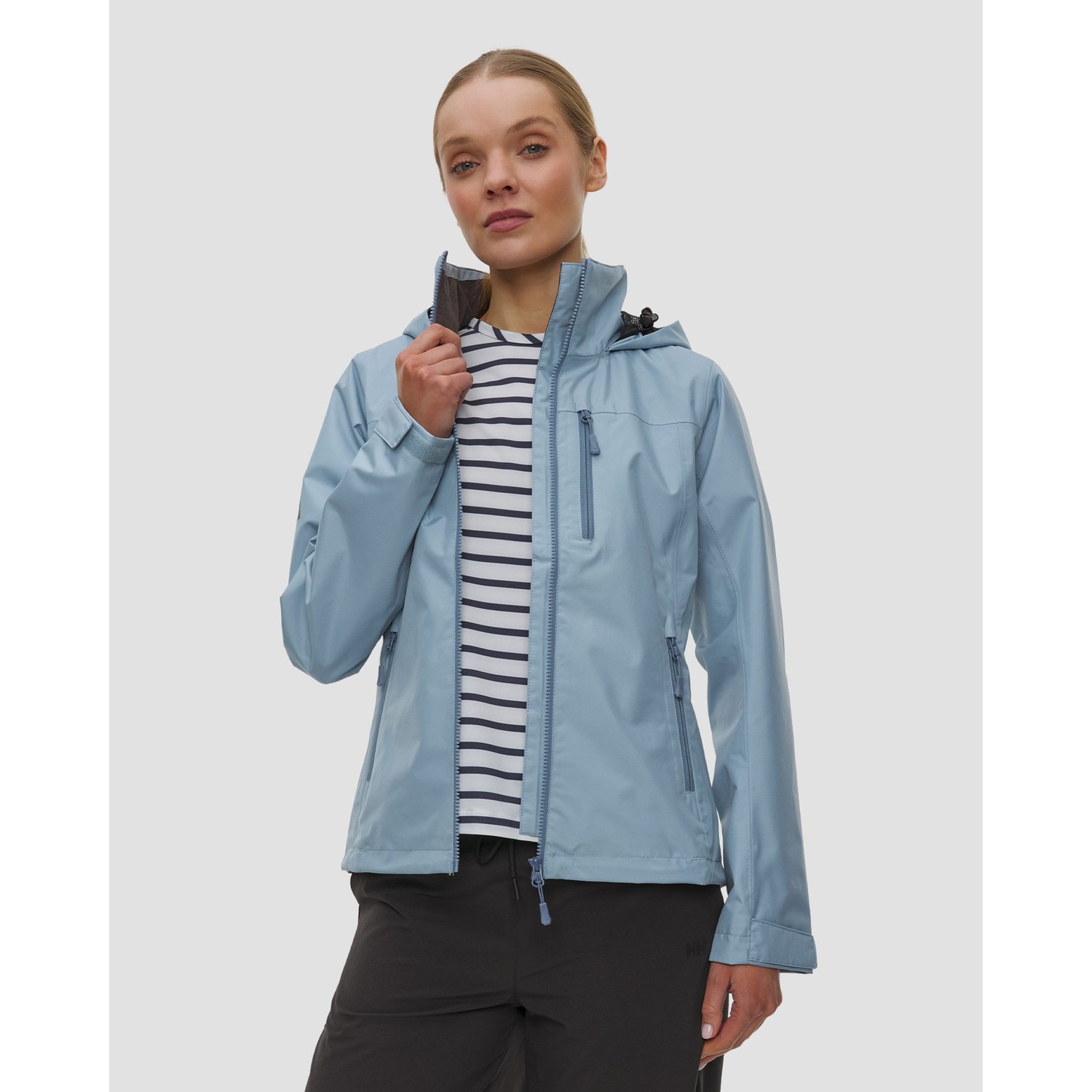 Kurtka żeglarska Damska Helly Hansen W Crew Hooded Jacket 2.0 Niebieska